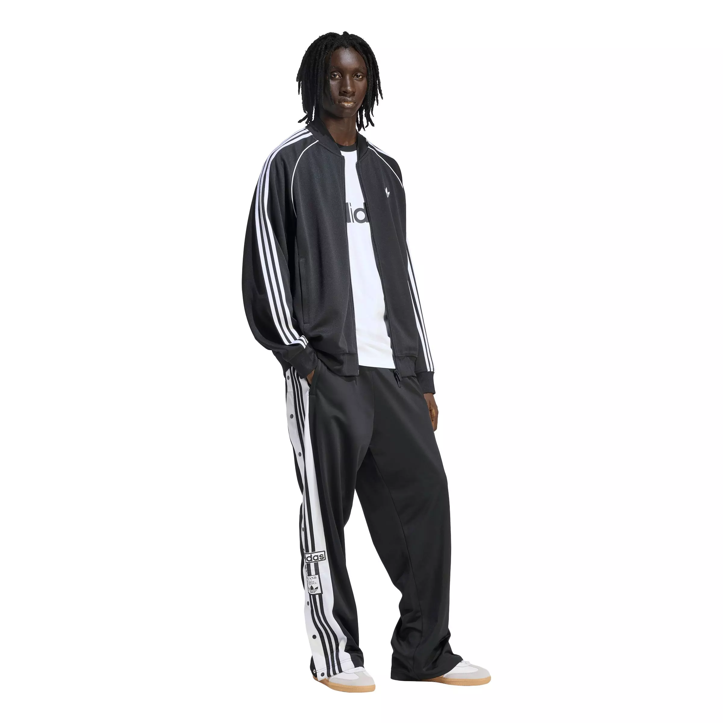 adidas Originals Men's SST Adicolor Classics Loose Track Top -Black/White - BLACK/WHITE