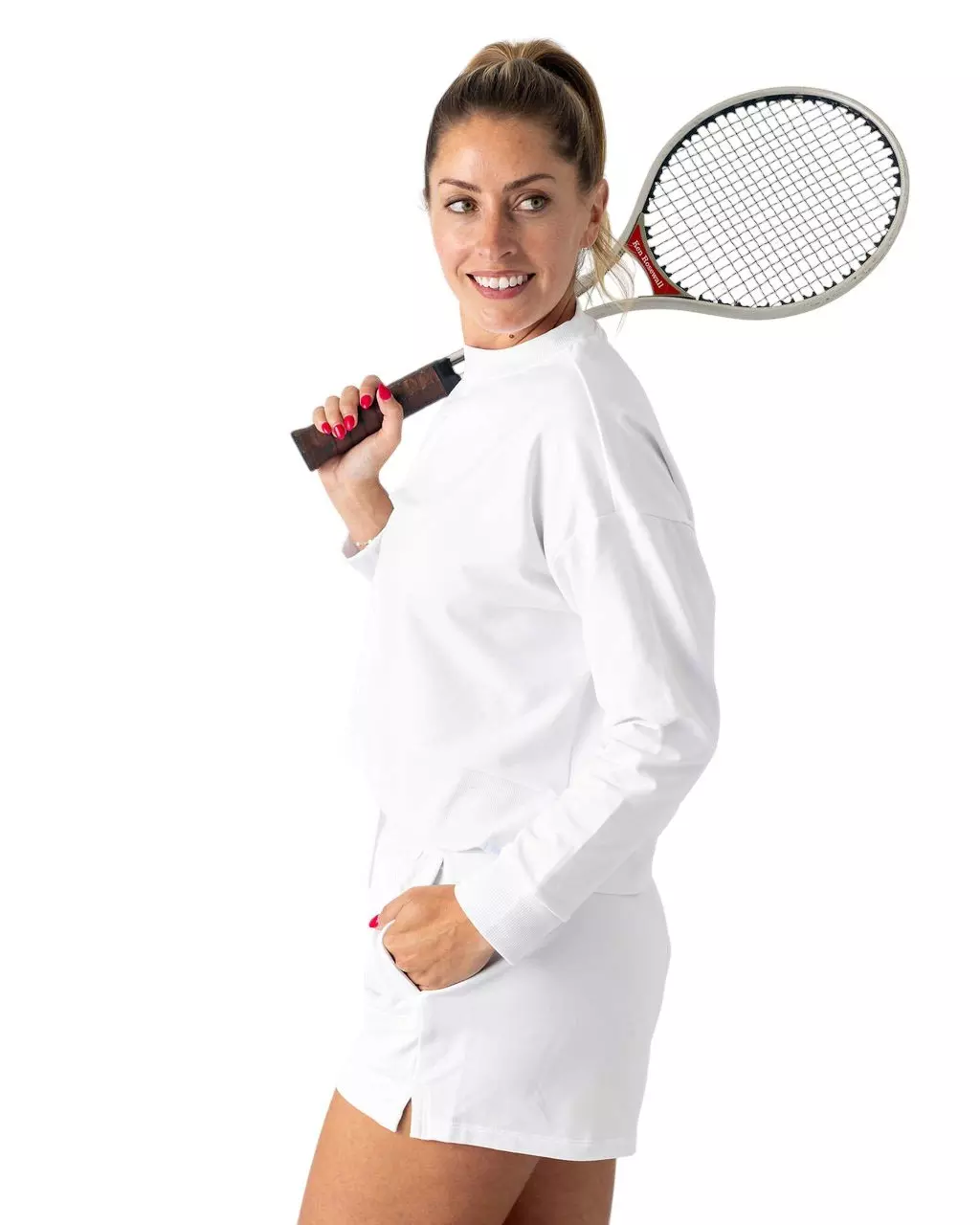 Boast Women's Club Sweat Short - White - WHITE