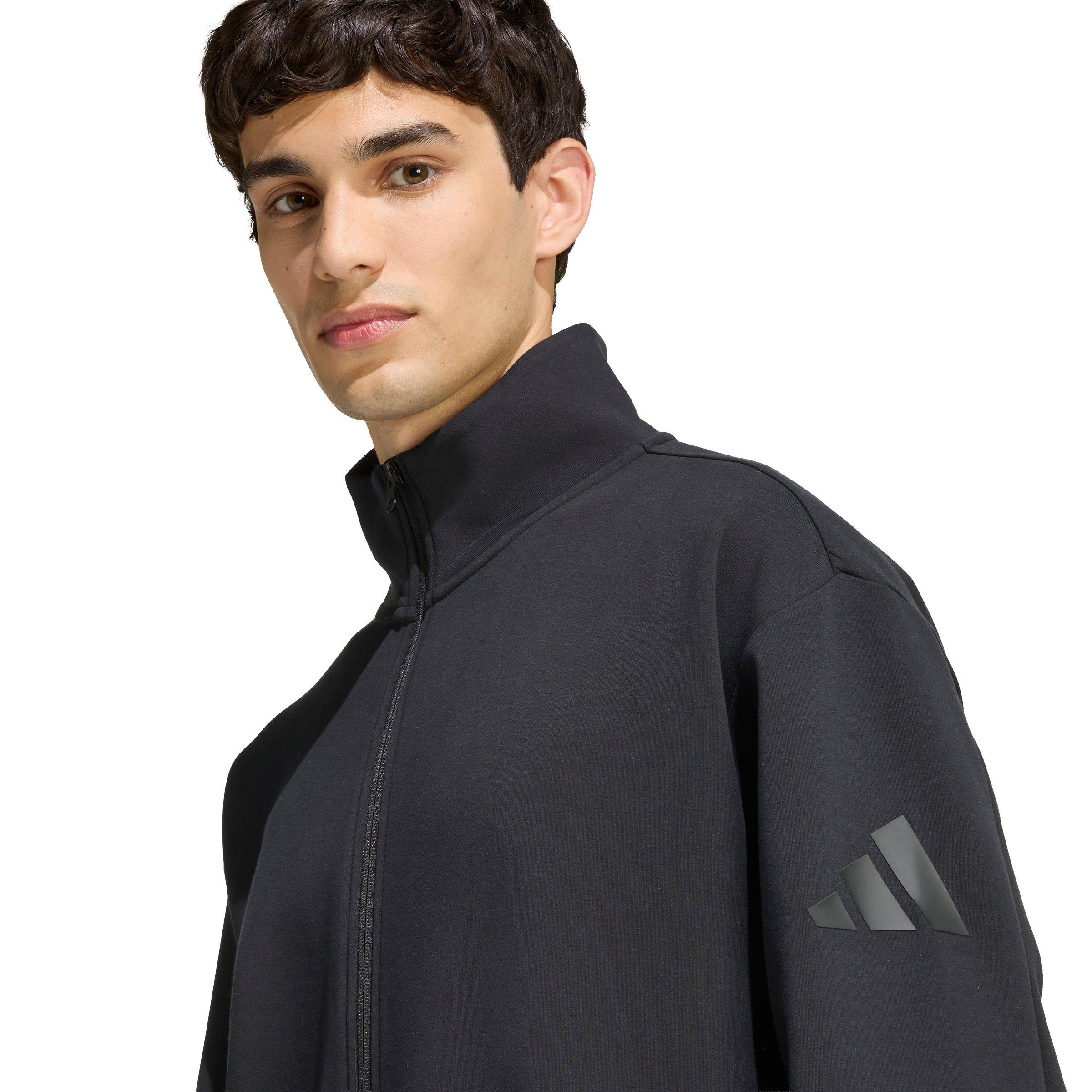 adidas Men's Soft Lux Track Top -Black - BLACK Thumbnail View 4
