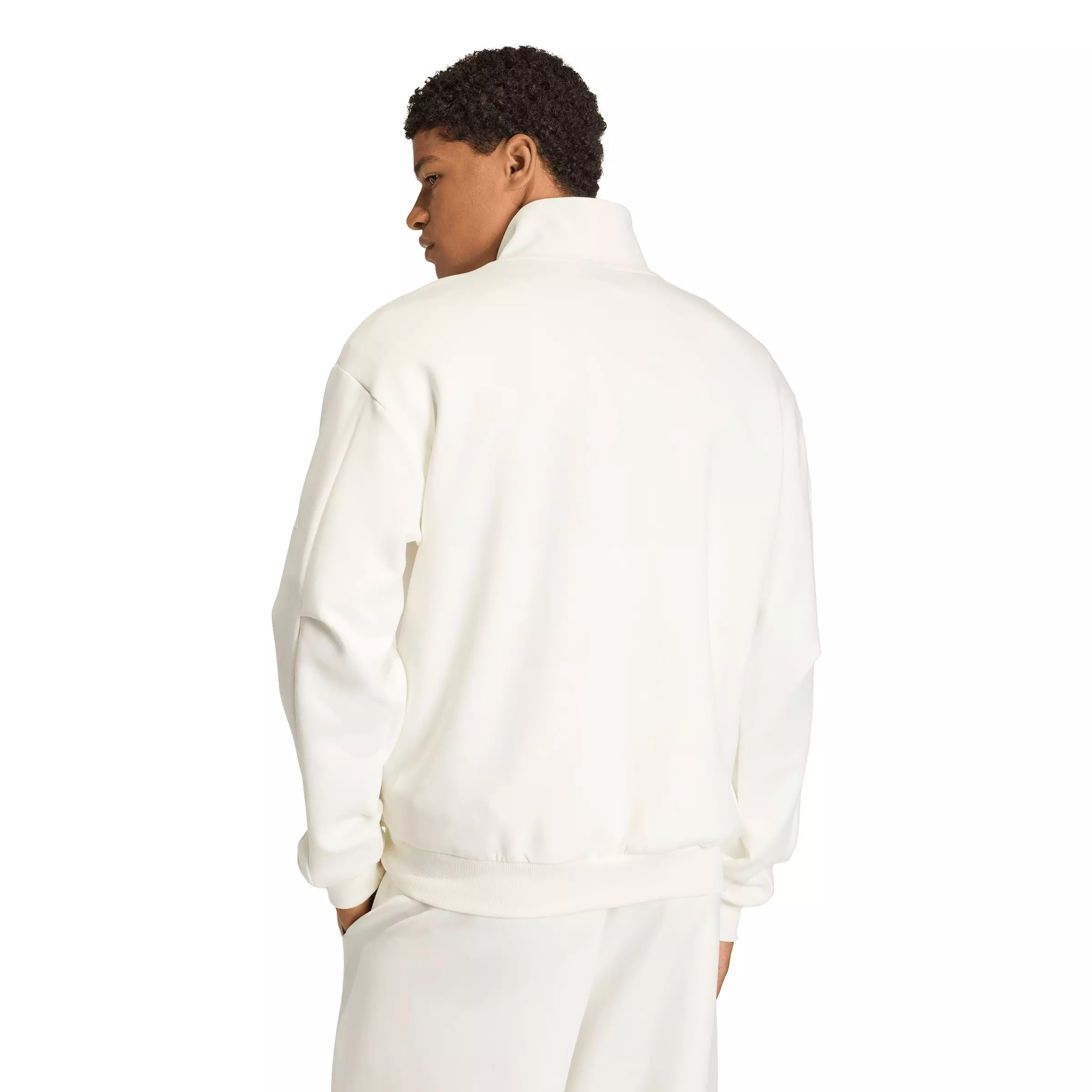 adidas Men's Soft Lux Track Top -Off-White - OFF-WHITE