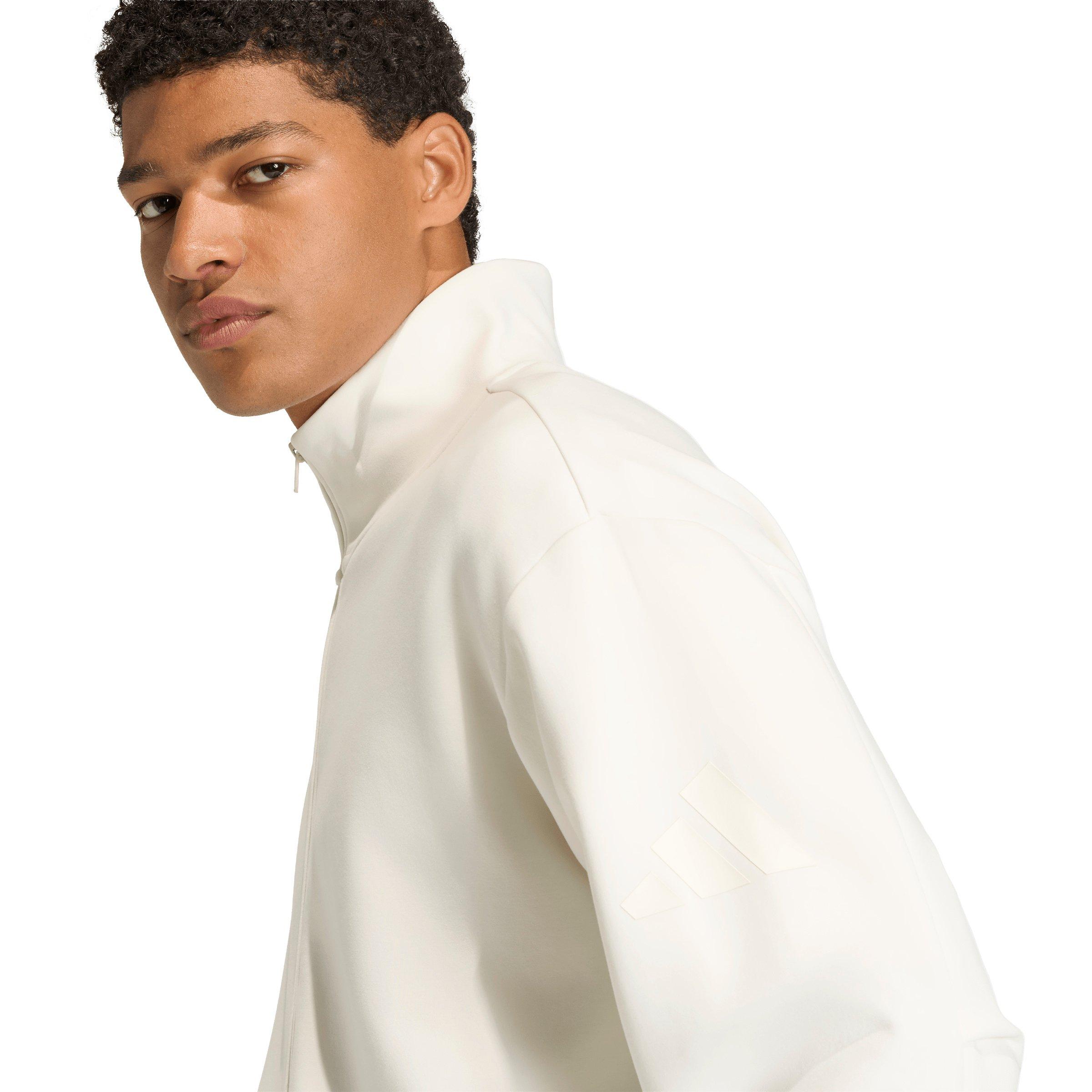 adidas Men's Soft Lux Track Top -Off-White - OFF-WHITE Thumbnail View 3