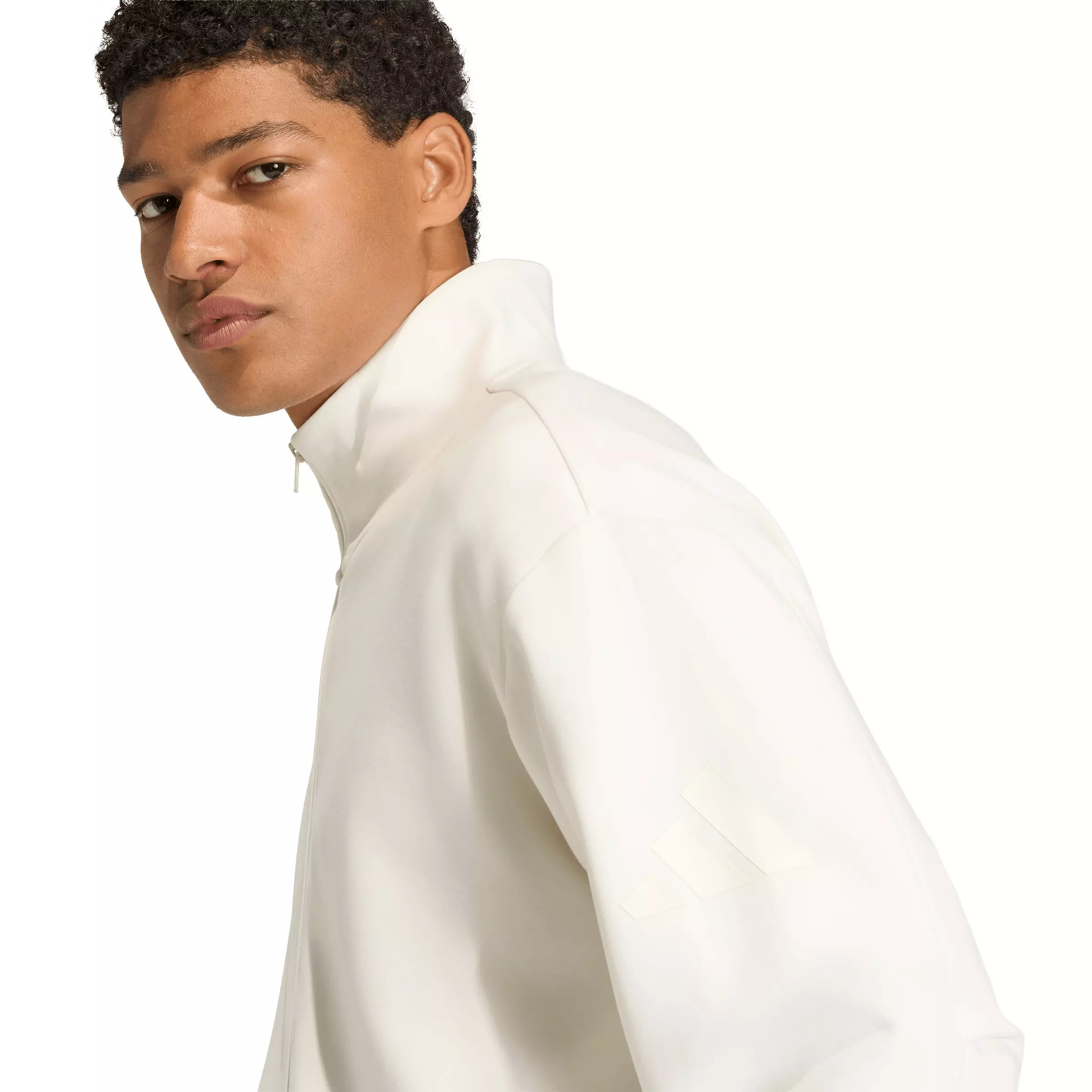 adidas Men's Soft Lux Track Top -Off-White - OFF-WHITE