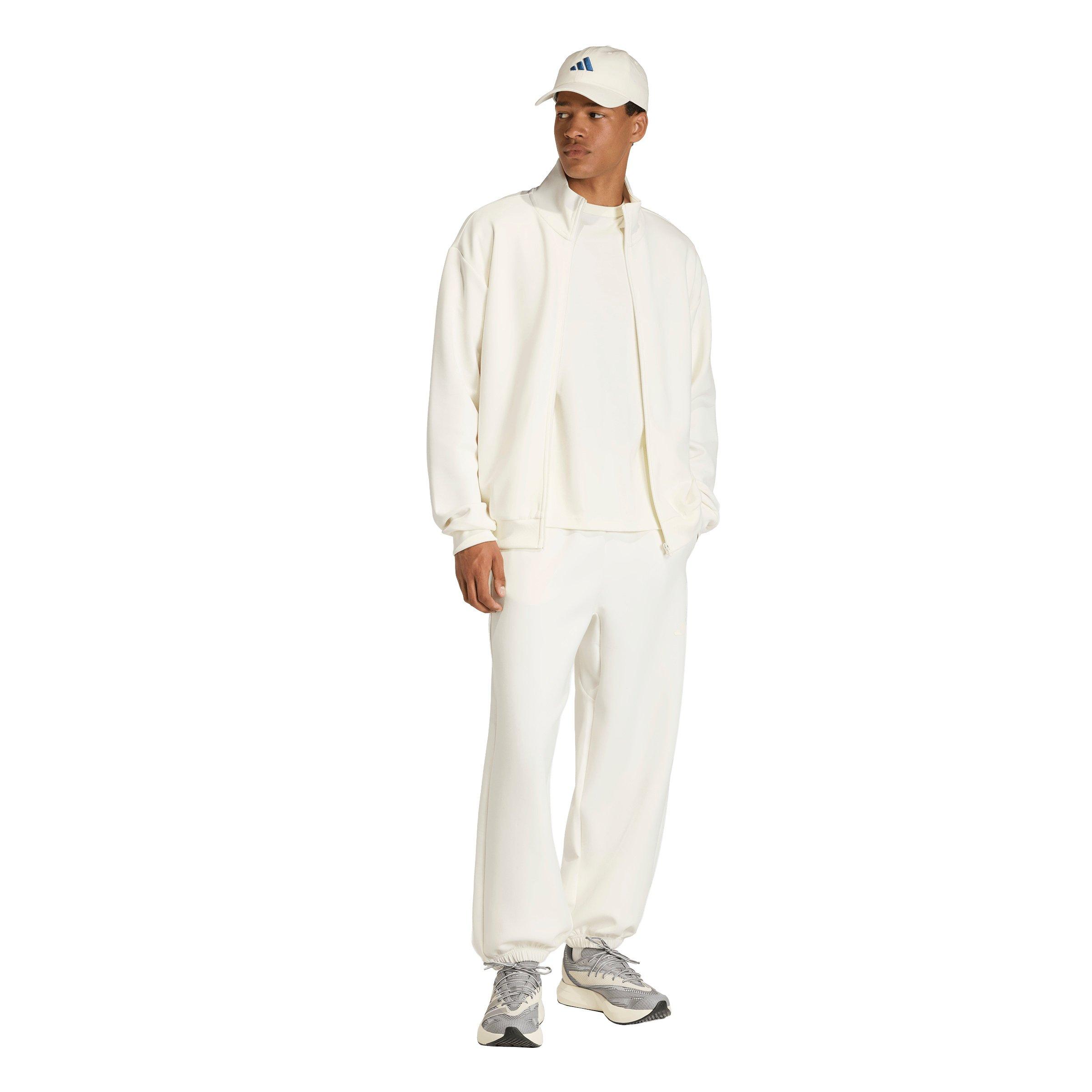 adidas Men's Soft Lux Track Top  - Off-White - OFF-WHITE Thumbnail View 5