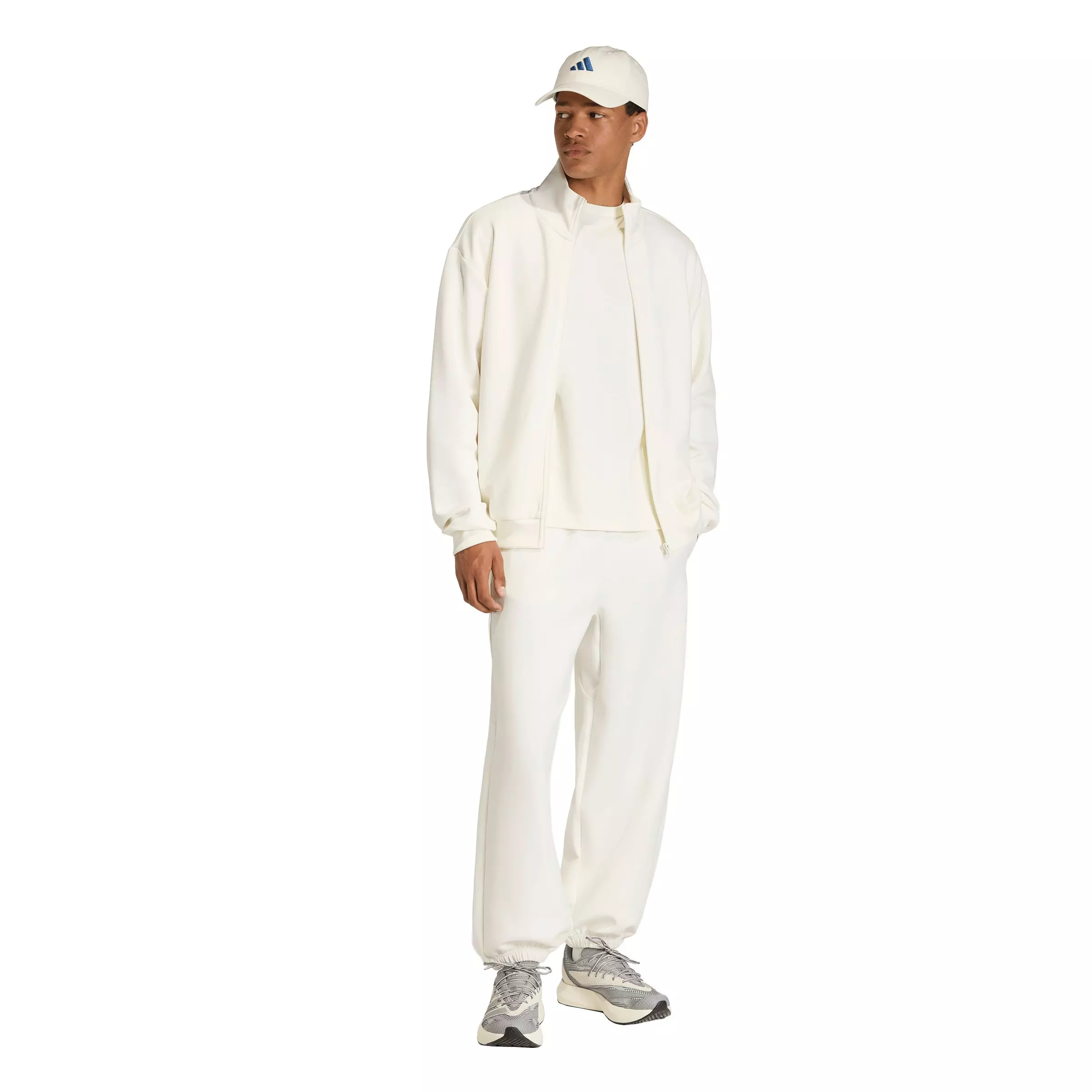 adidas Men's Soft Lux Track Top -Off-White - OFF-WHITE