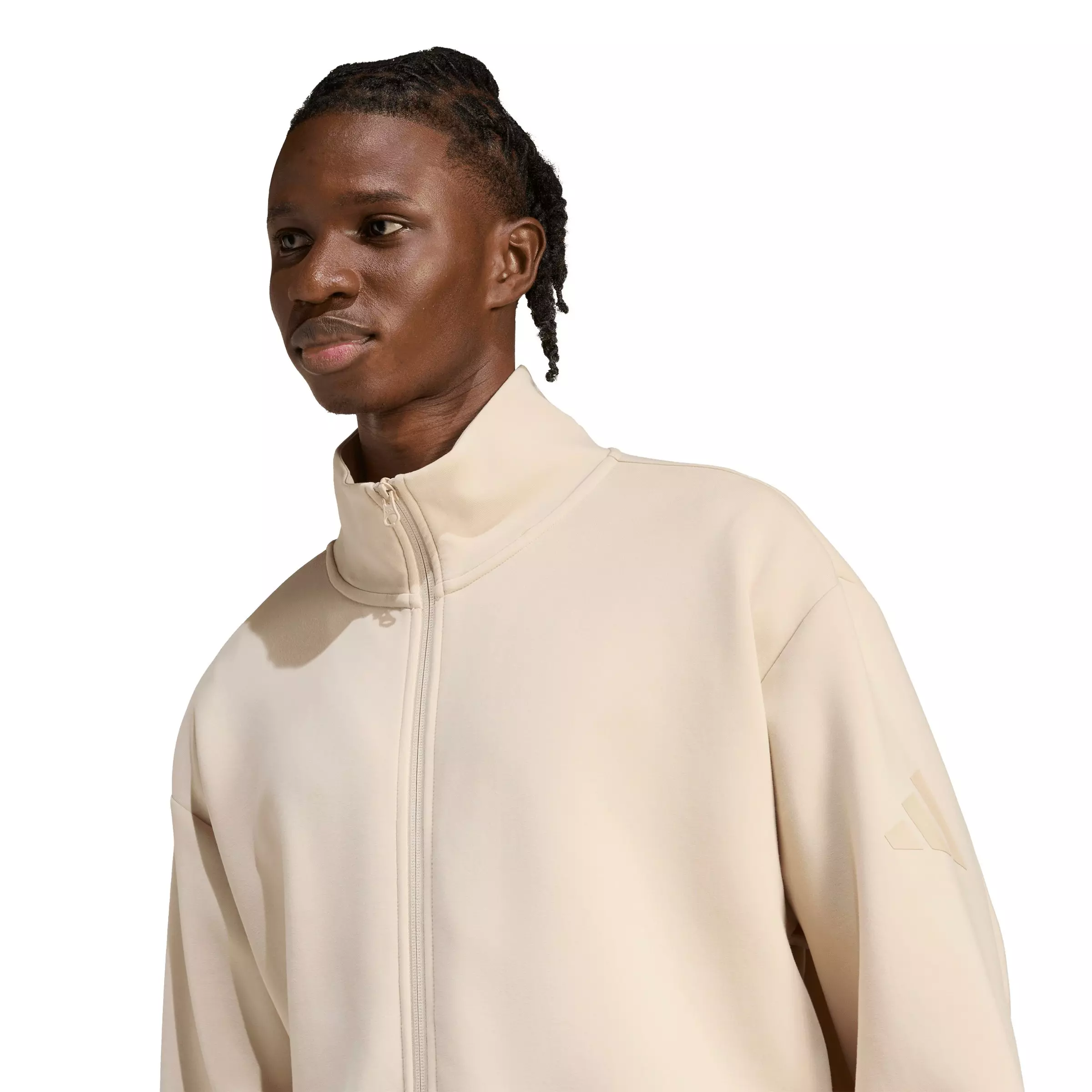 adidas Men's Soft Lux Track Top - Cream - CREAM