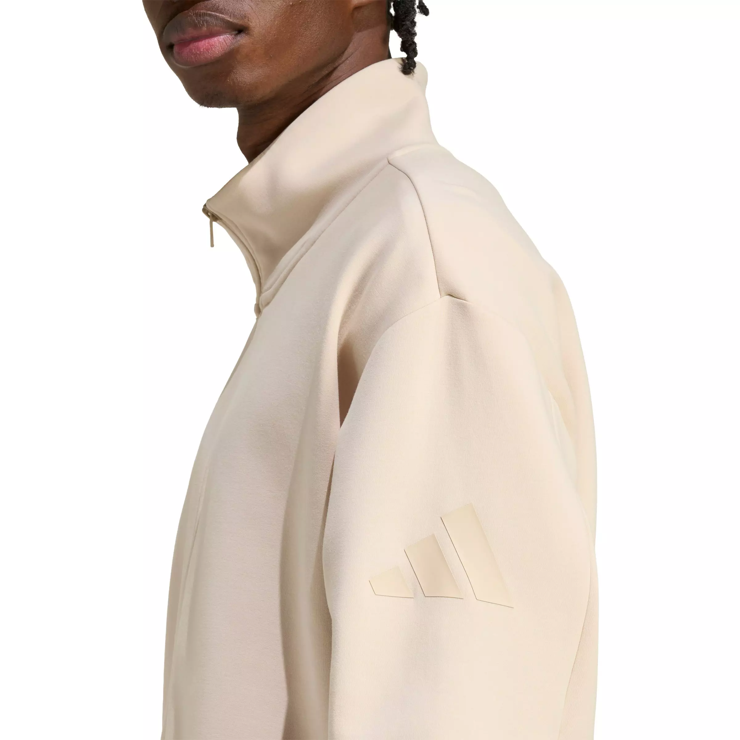 adidas Men's Soft Lux Track Top - Cream - CREAM