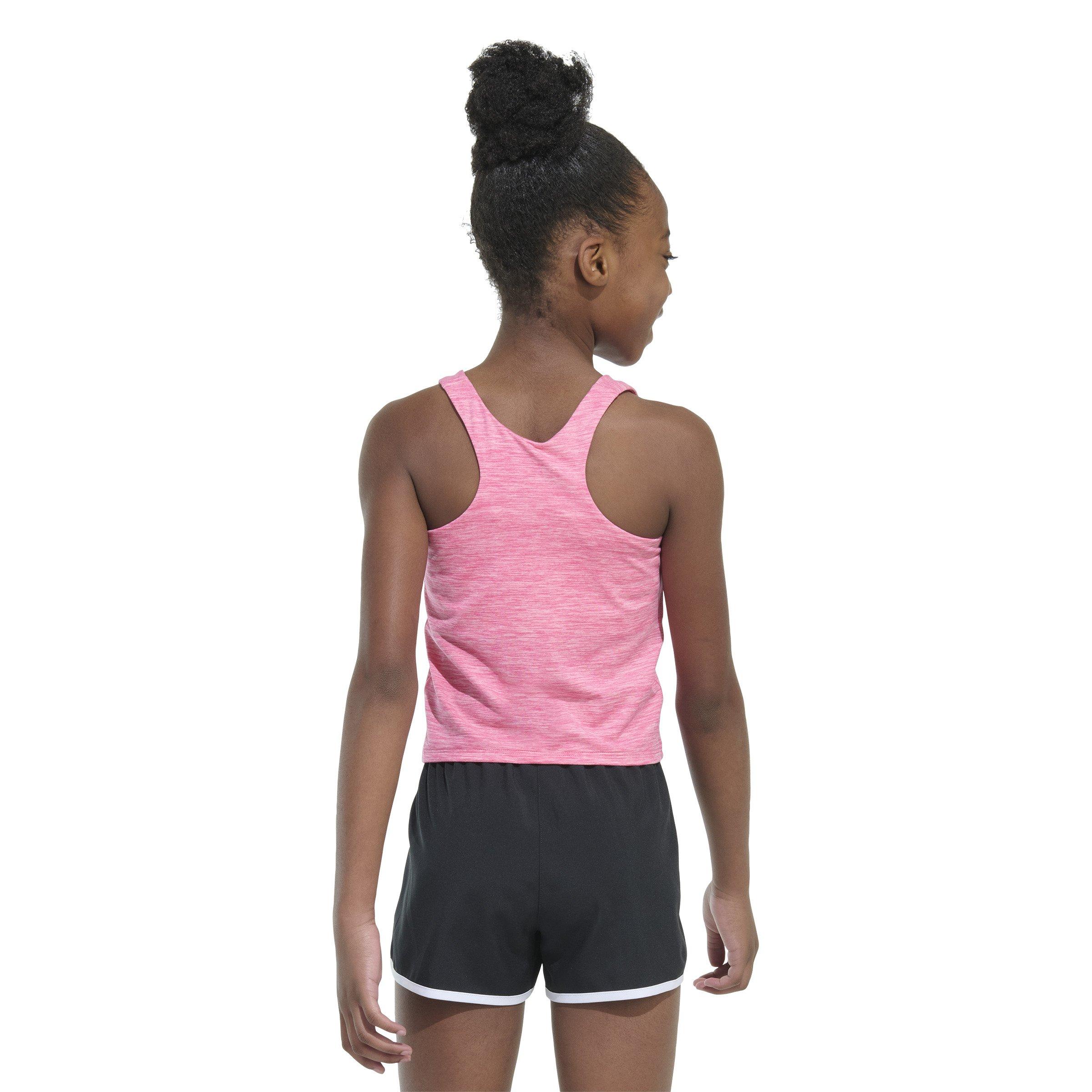 adidas Mélange Training Big Girls' Pink Tank Top