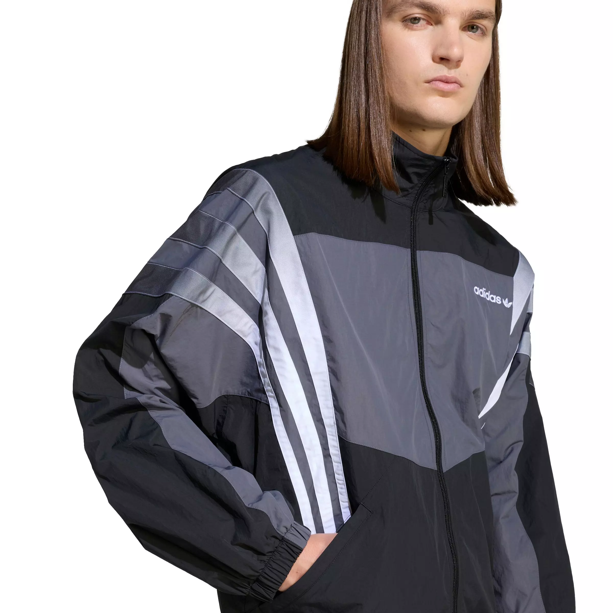 adidas Originals Men's Santiago Track Top - Black - BLACK