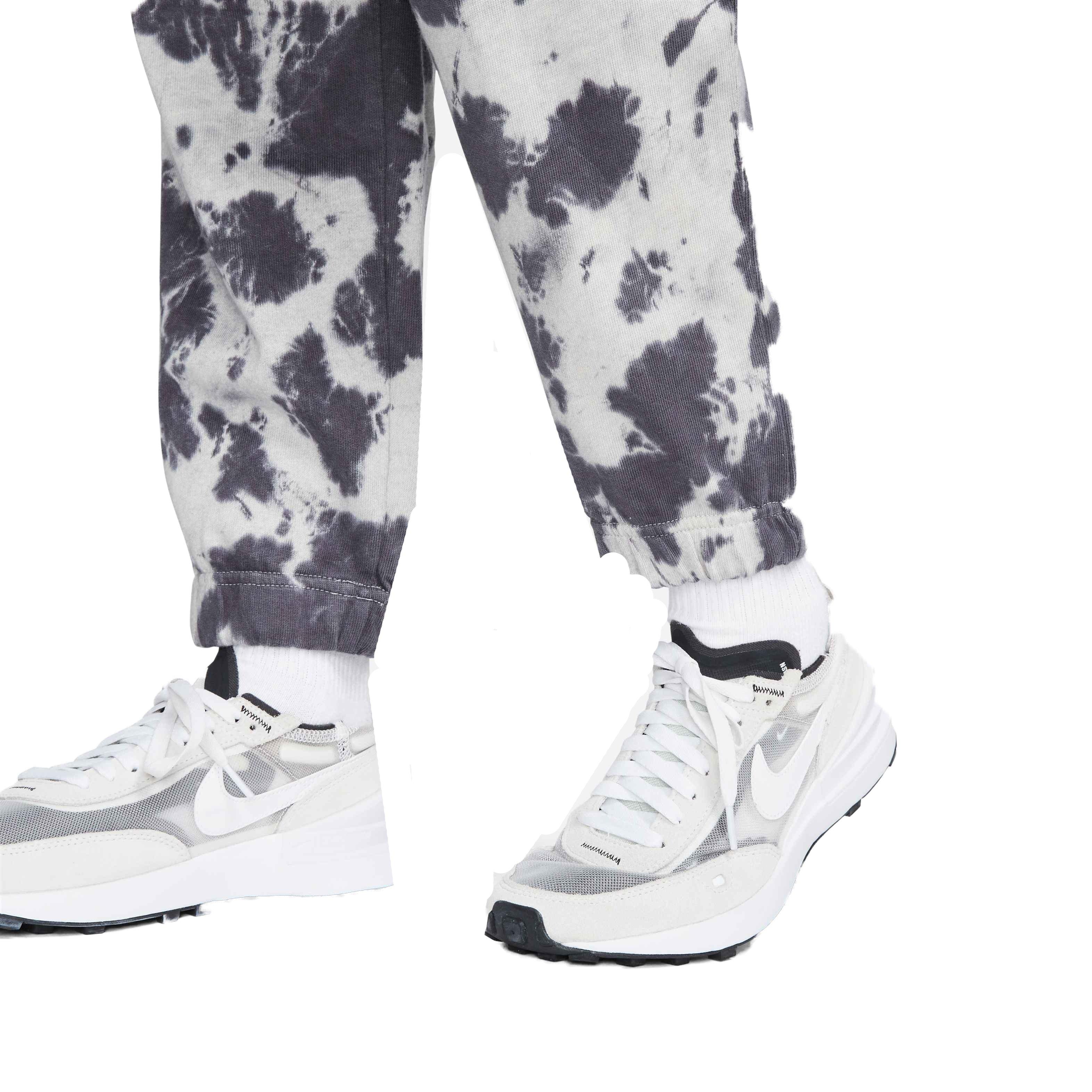 Nike Womens White Gray Loose Fit Tie Dye Mid Rise Jogger Sweatpants Small  NWT