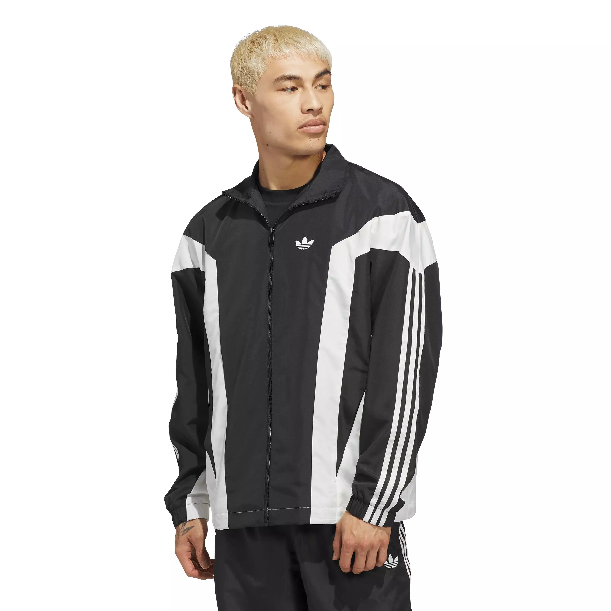 adidas Originals Basketball Wind Breaker Jacket -Black - BLACK