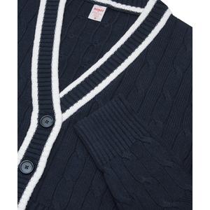 Boast Women's Cardigan Sweater - Navy/White - NAVY/WHITE