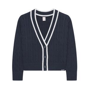 Boast Women's Cardigan Sweater - Navy/White - NAVY/WHITE