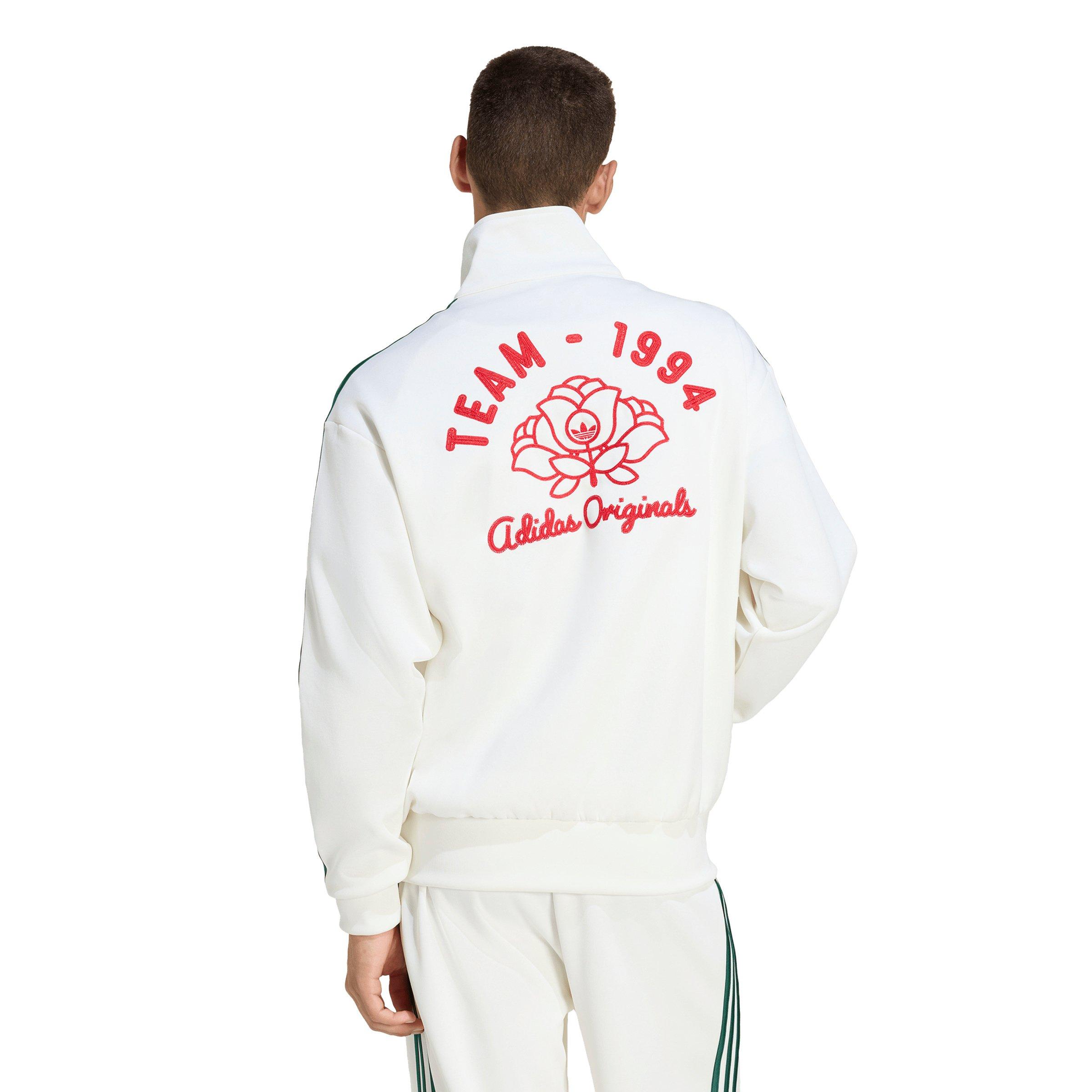 adidas Originals Men's Firebird Roses Track Top - White/Green - WHITE/GREEN Thumbnail View 2