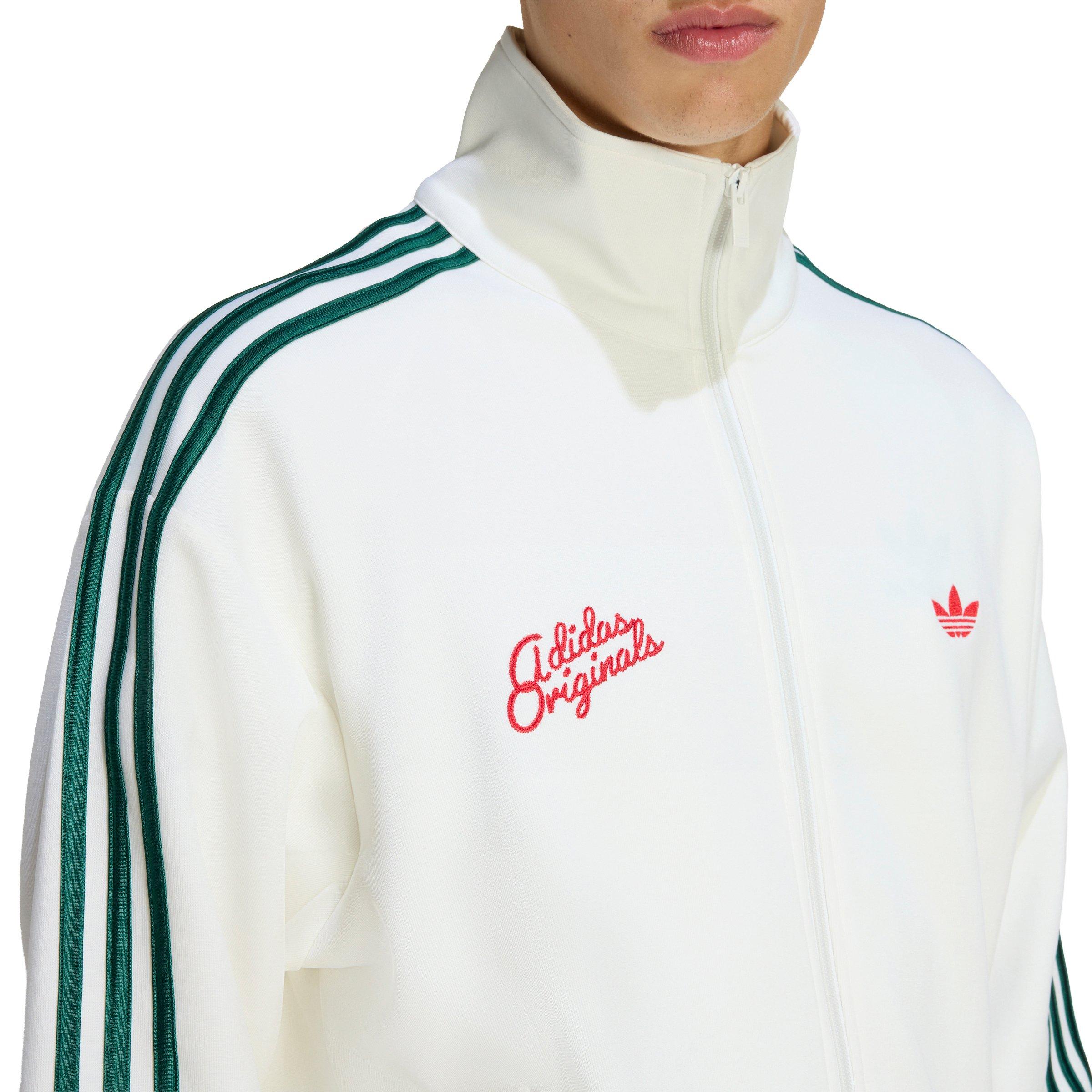 adidas Originals Men's Firebird Roses Track Top -White/Green - WHITE/GREEN Thumbnail View 3