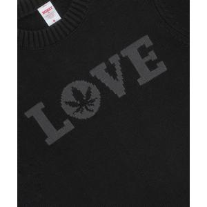 Boast Women's Intarsia "LOVE" Sweater - Black - BLACK