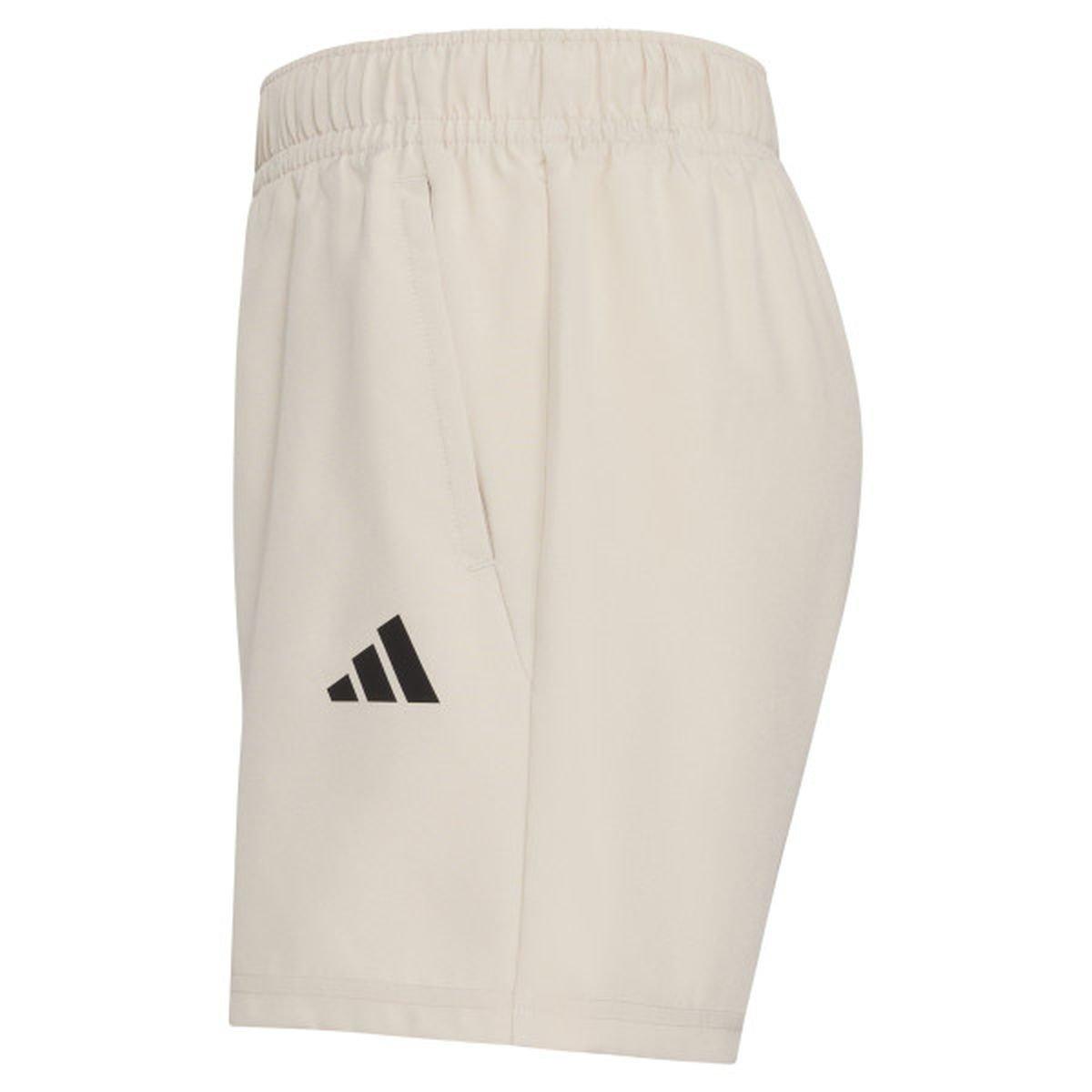 adidas Big Boys' Elastic Waistband Essentials Small Logo Woven Shorts -Beige - BEIGE Thumbnail View 3