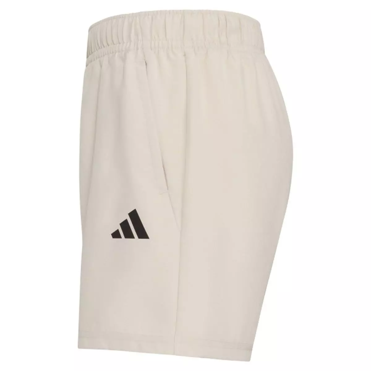 adidas Big Boys' Elastic Waistband Essentials Small Logo Woven Shorts -Beige - BEIGE