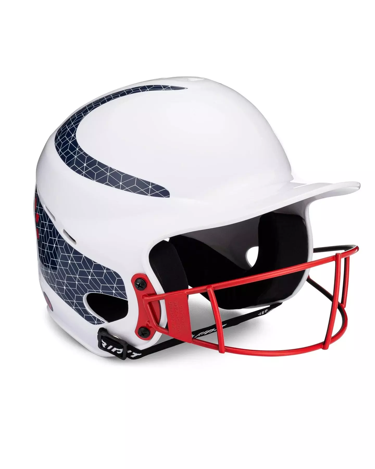 RIP-IT Vision Classic S/M Softball Batting Helmet 2.0 - Navy/Red/White - NAVY/RED/WHITE