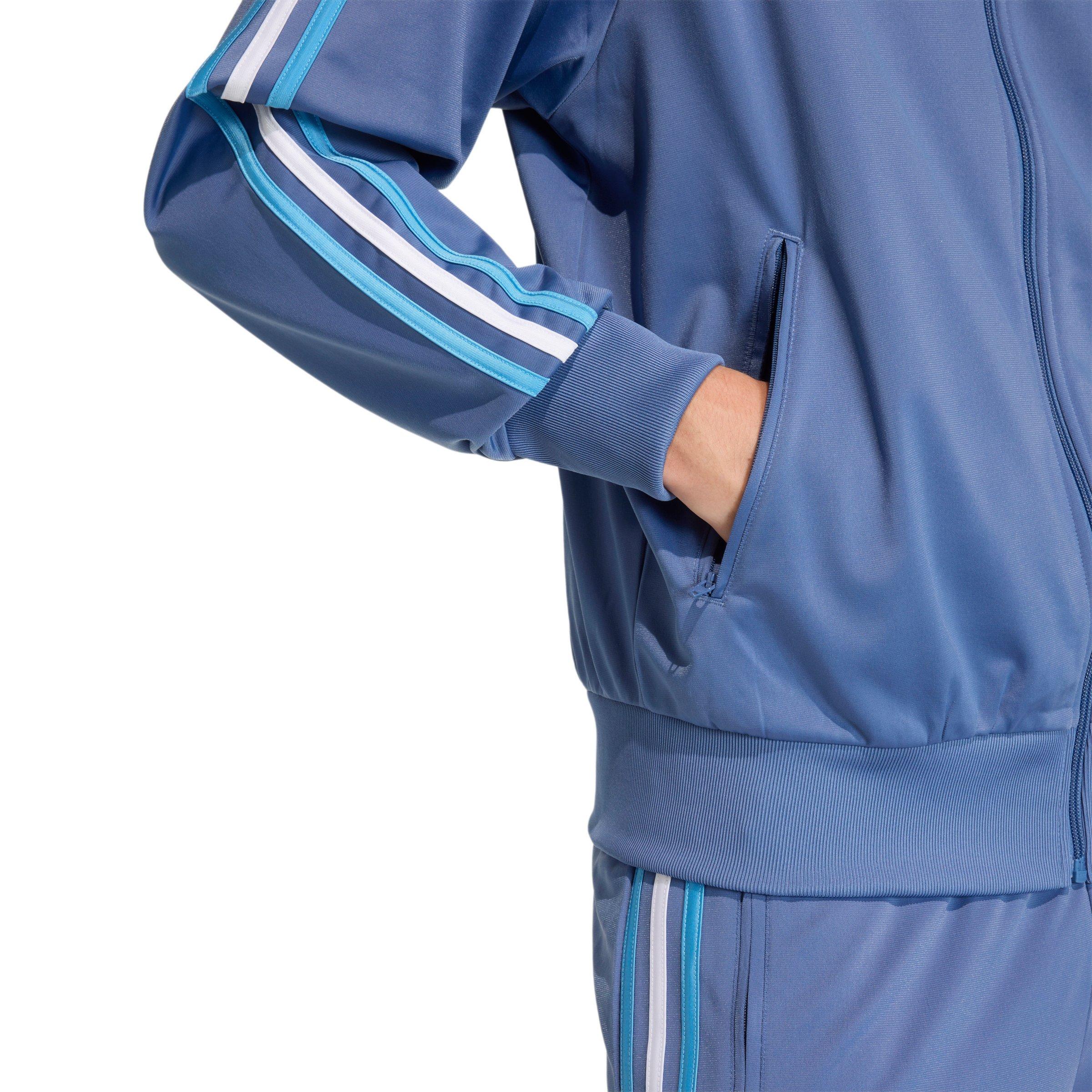 adidas Originals Men's Firebird Track Top -Blue/Lt Blue/White - BLUE/LT BLUE/WHITE Thumbnail View 4