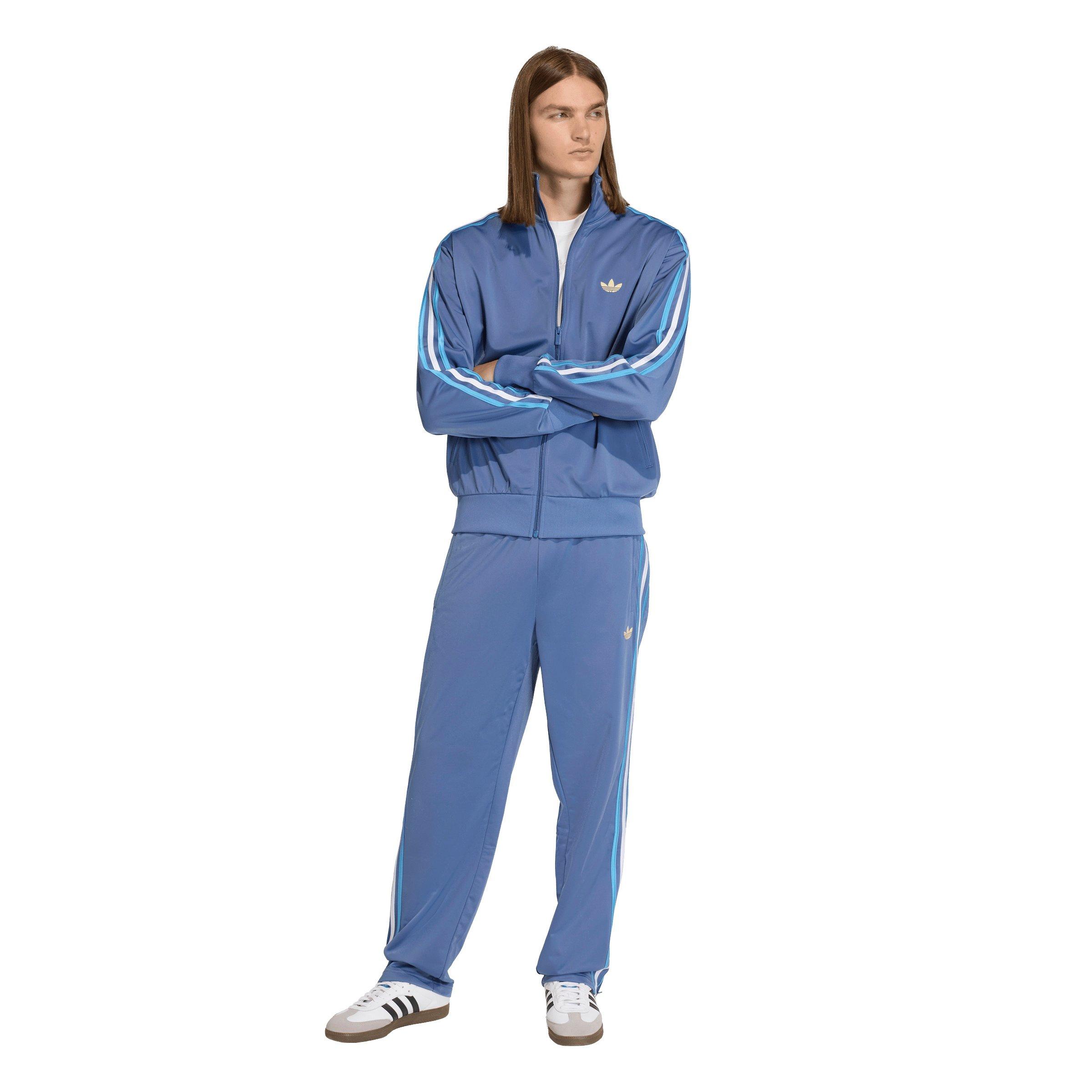 adidas Originals Men's Firebird Track Top -Blue/Lt Blue/White - BLUE/LT BLUE/WHITE Thumbnail View 5