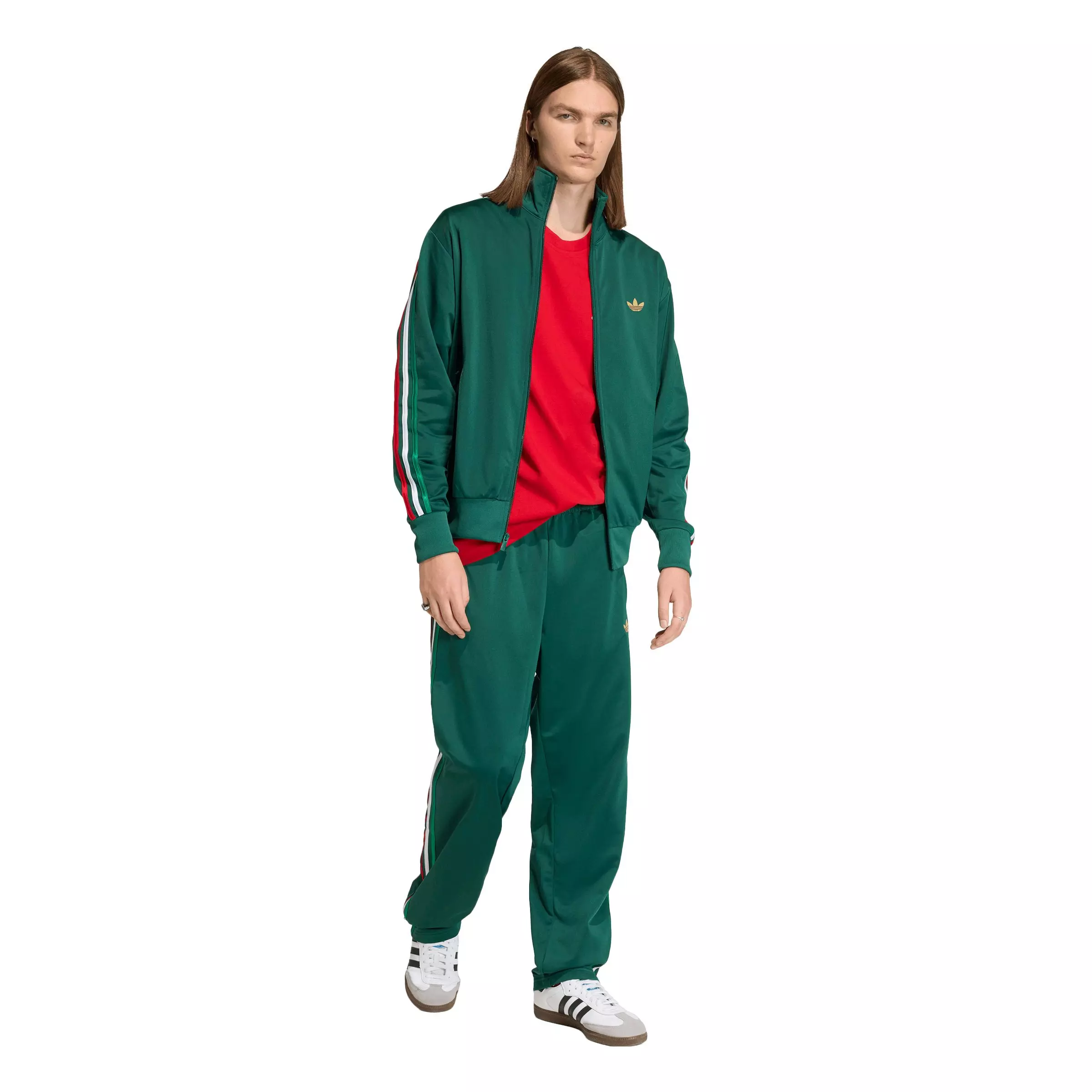 adidas Originals Men's Firebird Track Top -Green - GREEN