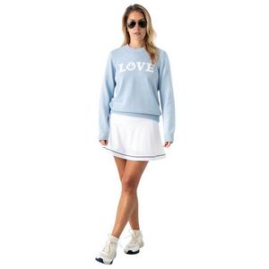 Boast Women's Intarsia "LOVE" Sweater - Lt Blue - LT BLUE