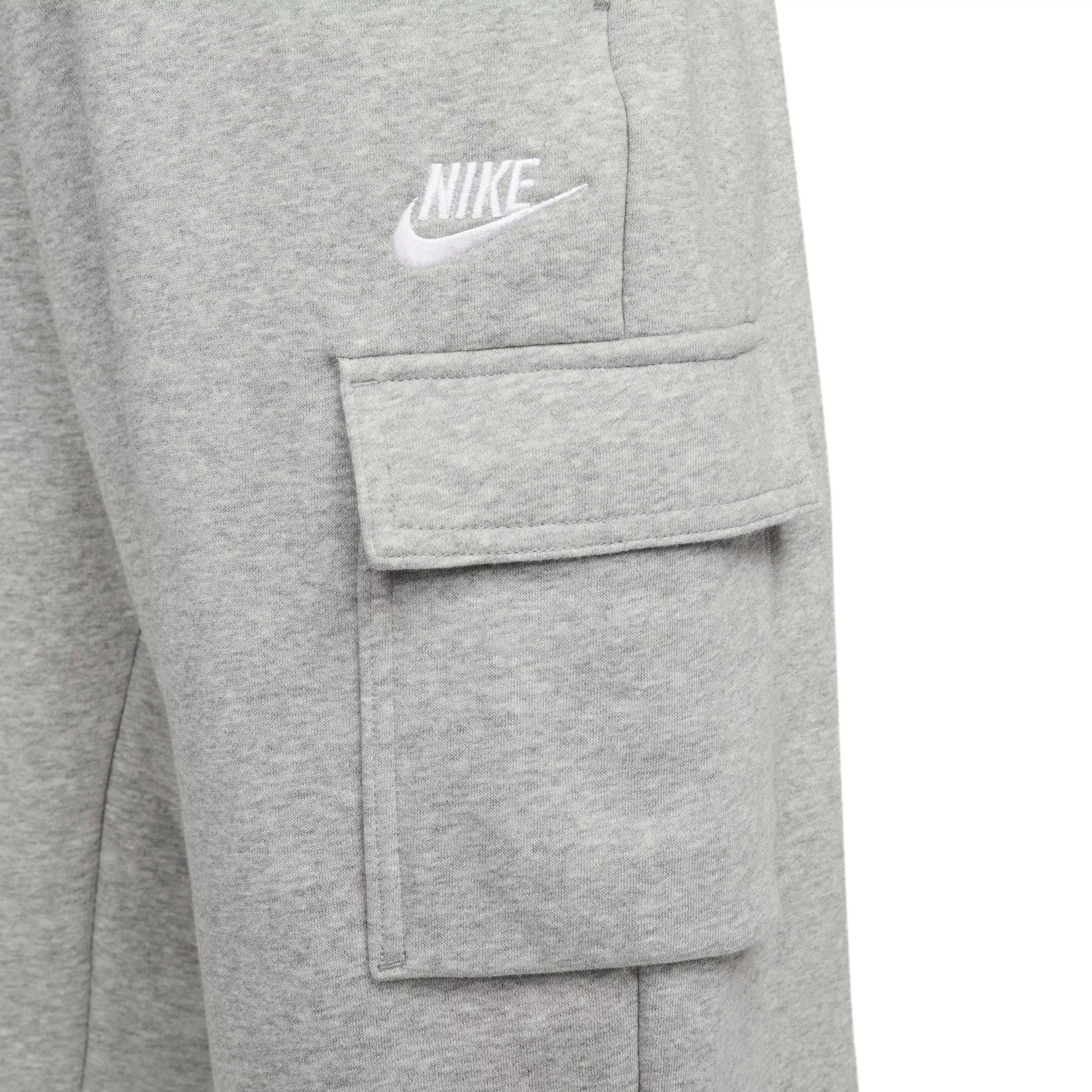 Nike Women's Sportswear Club Fleece Mid-Rise Cargo Pants - GREY