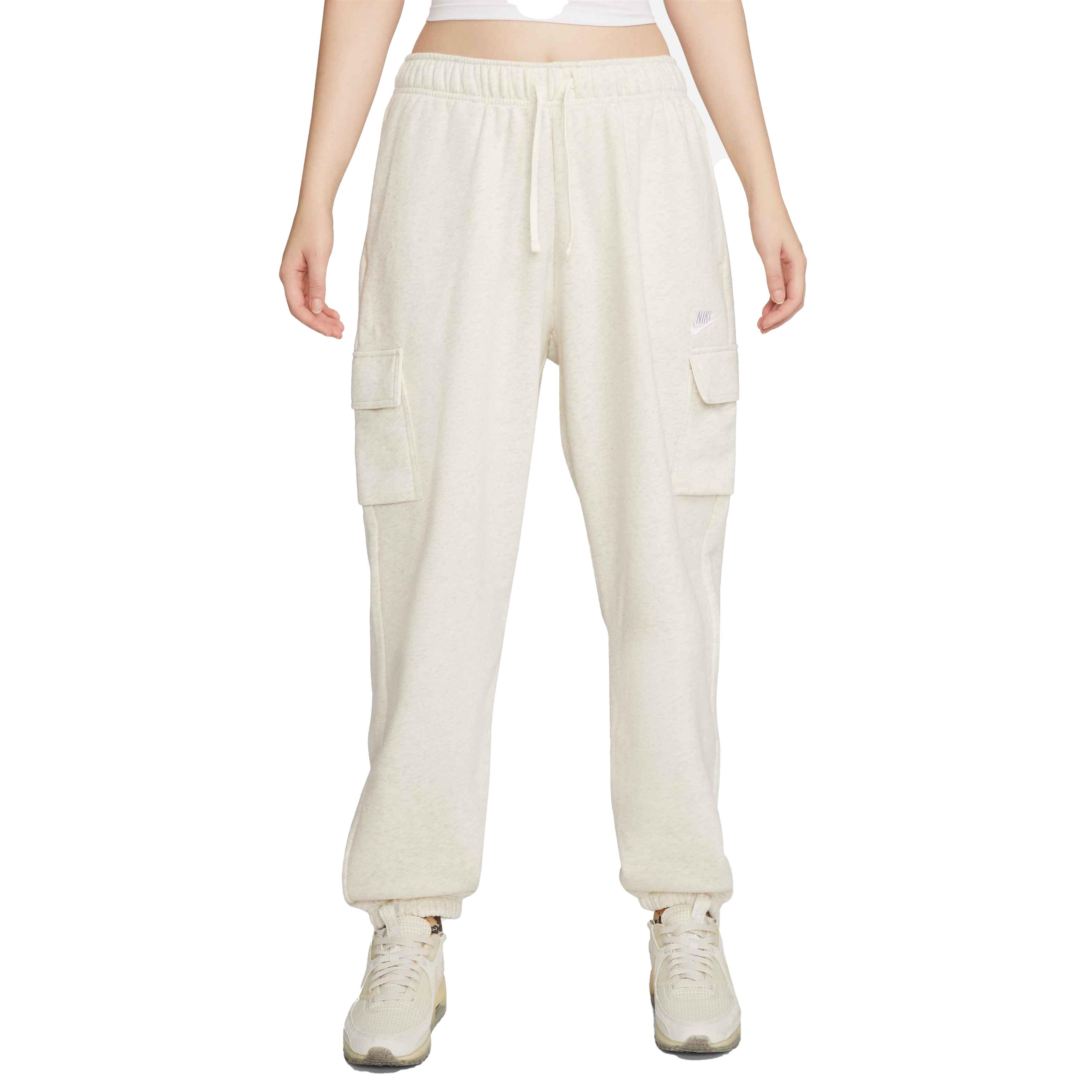 Nike Women's Sportswear Club Fleece Mid-Rise Cargo Pants - BROWN Thumbnail View 1