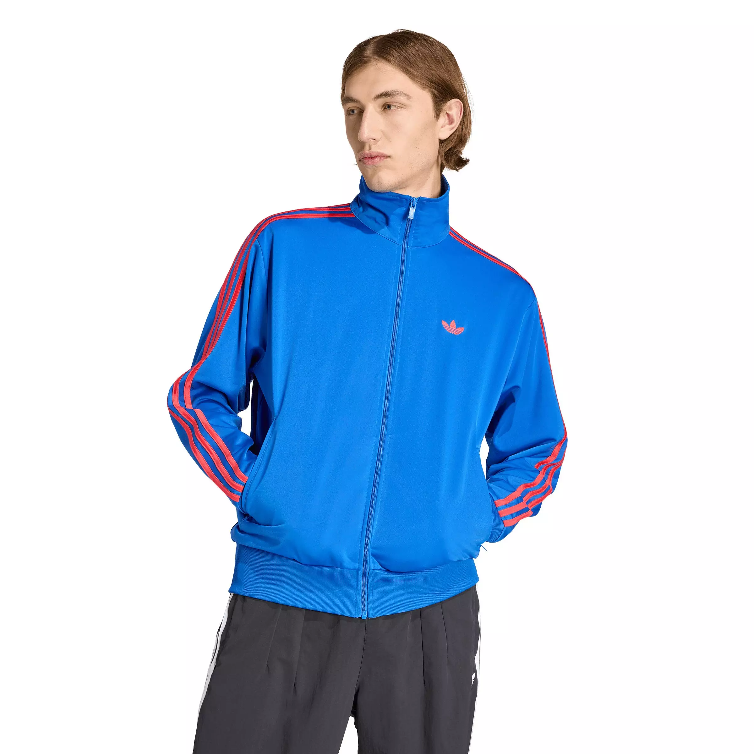 adidas Originals Men's Firebird Track Top - Blue - BLUE