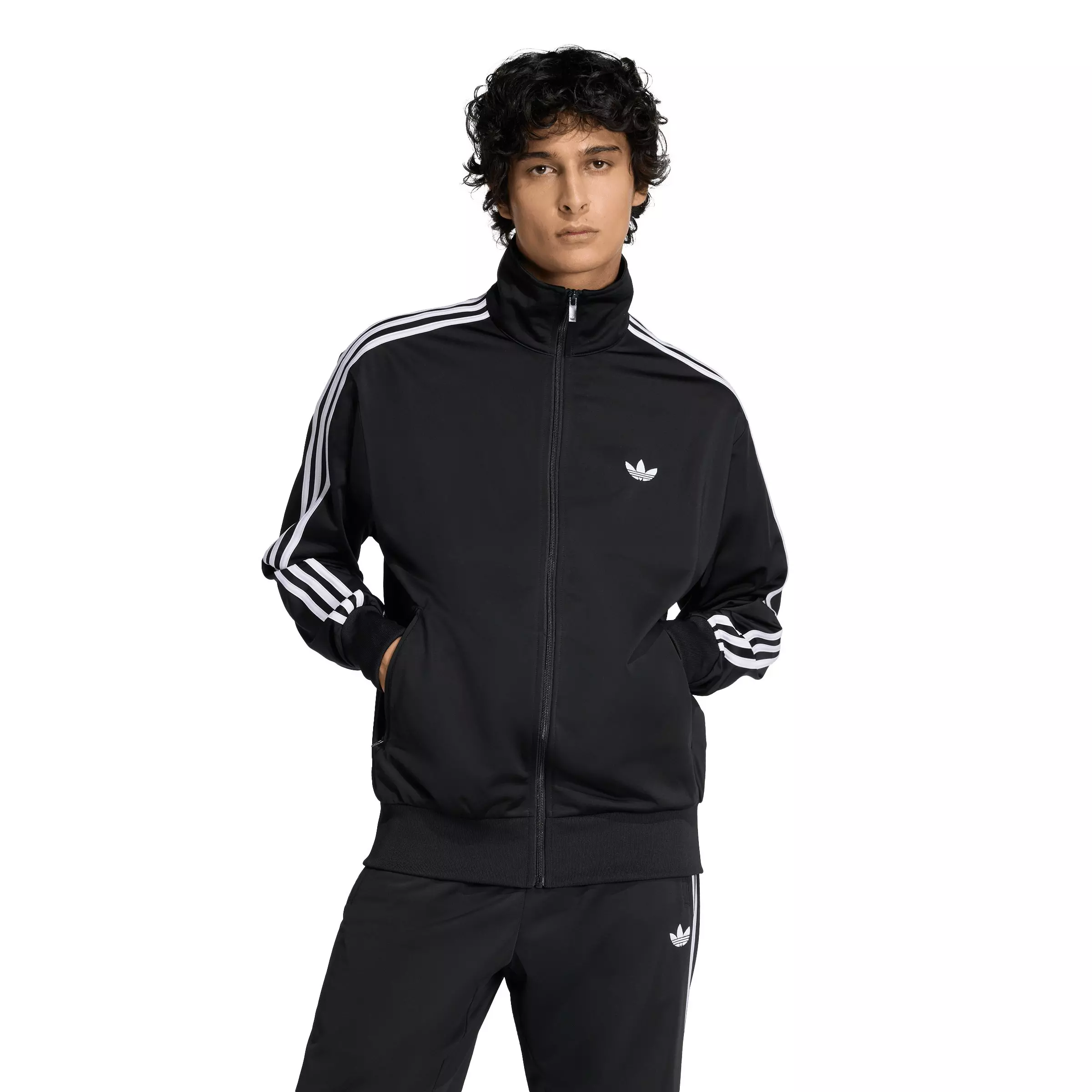 adidas Originals Men's Firebird Track Top - Black - BLACK