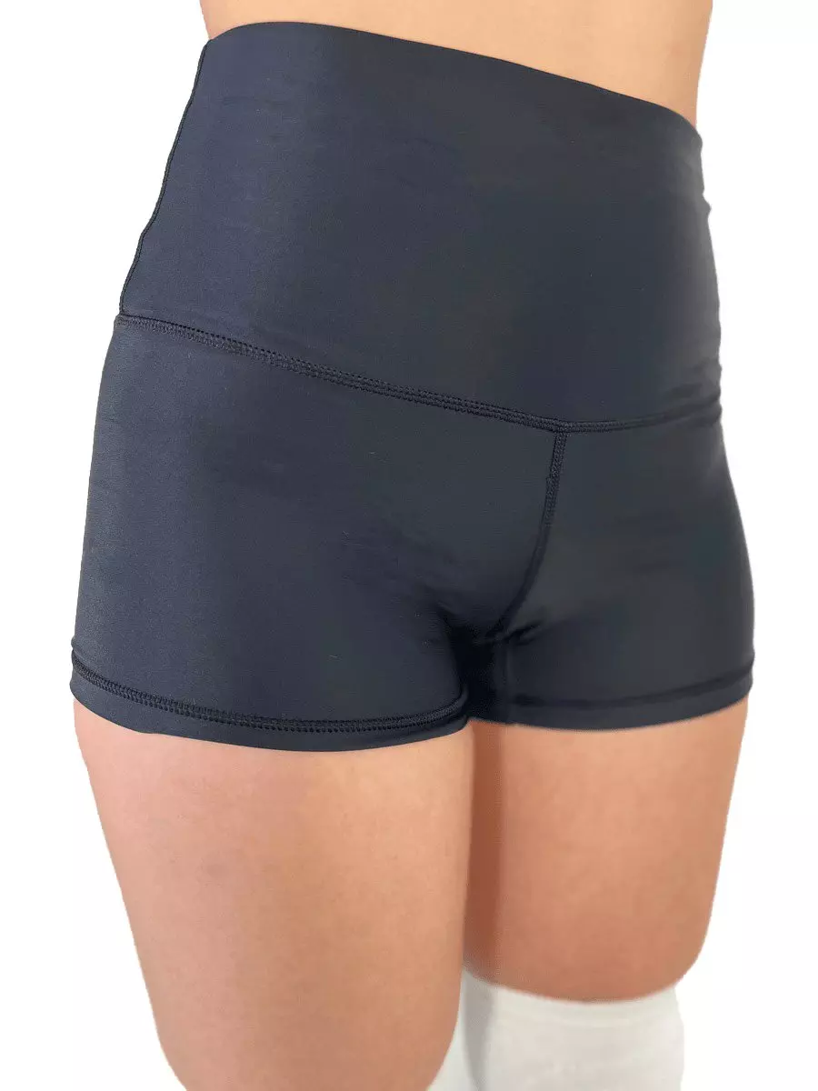 RIP-IT Women's Revolution 3" Period Protection Volleyball Spandex Shorts - Black - BLACK