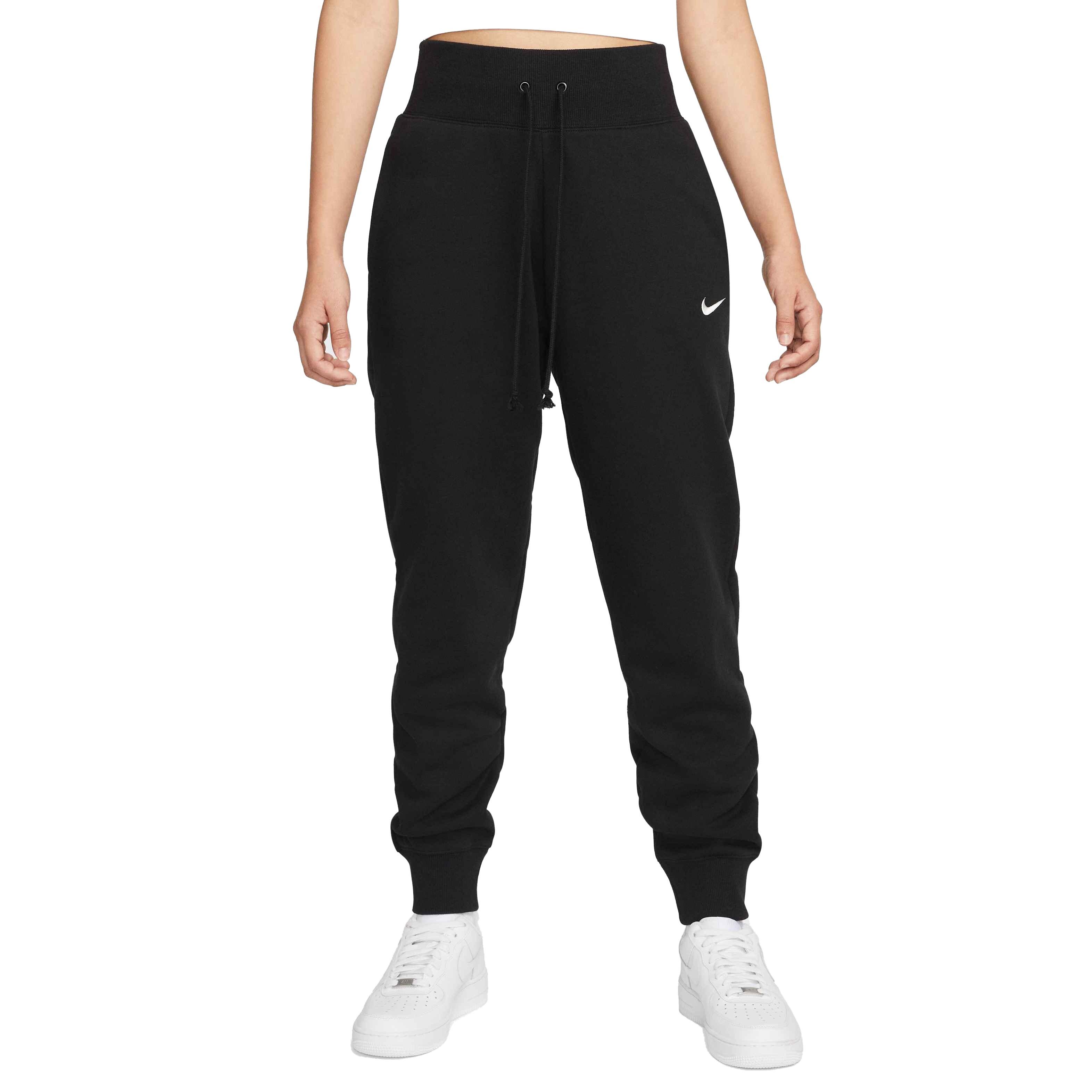 Nike Women's Sportswear Phoenix Fleece High-Waisted Joggers - BLACK Thumbnail View 1