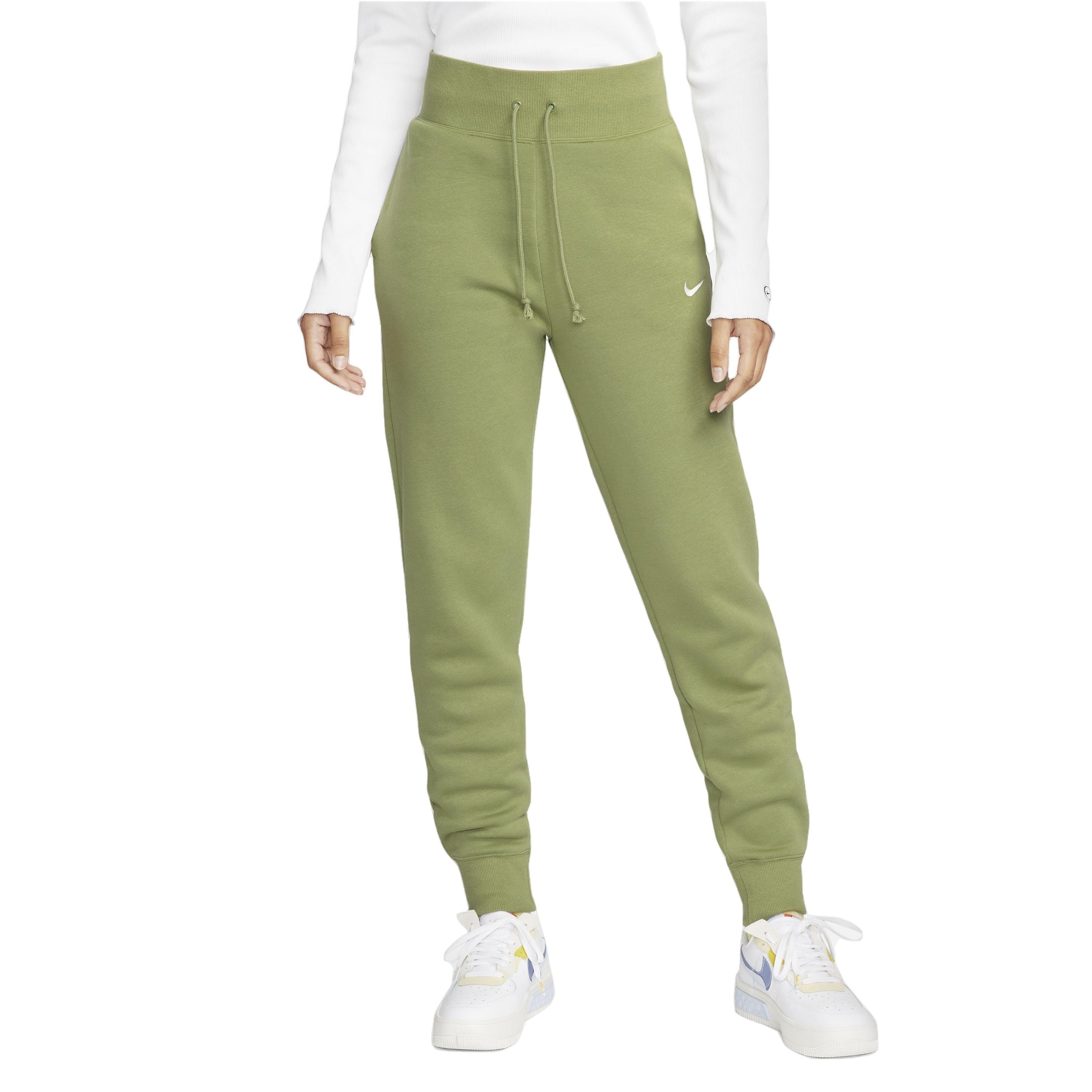 Nike Women's Sportswear Phoenix Fleece High-Waisted Joggers - DK GREEN Thumbnail View 1