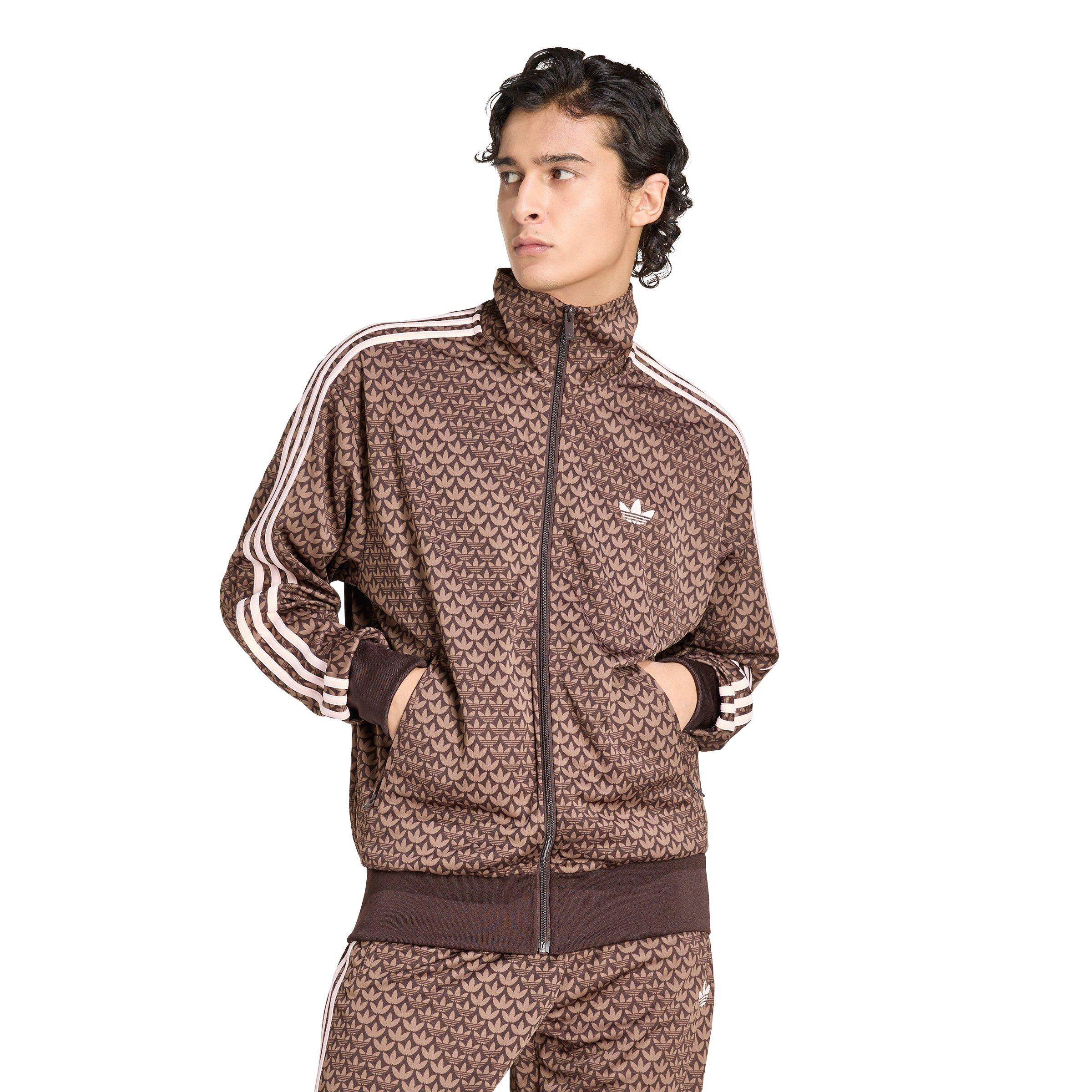 adidas Originals Men's Firebird Loose Monogram Track Top - Coffee - COFFEE Thumbnail View 1