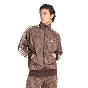 adidas Originals Men's Firebird Loose Monogram Track Top -Coffee