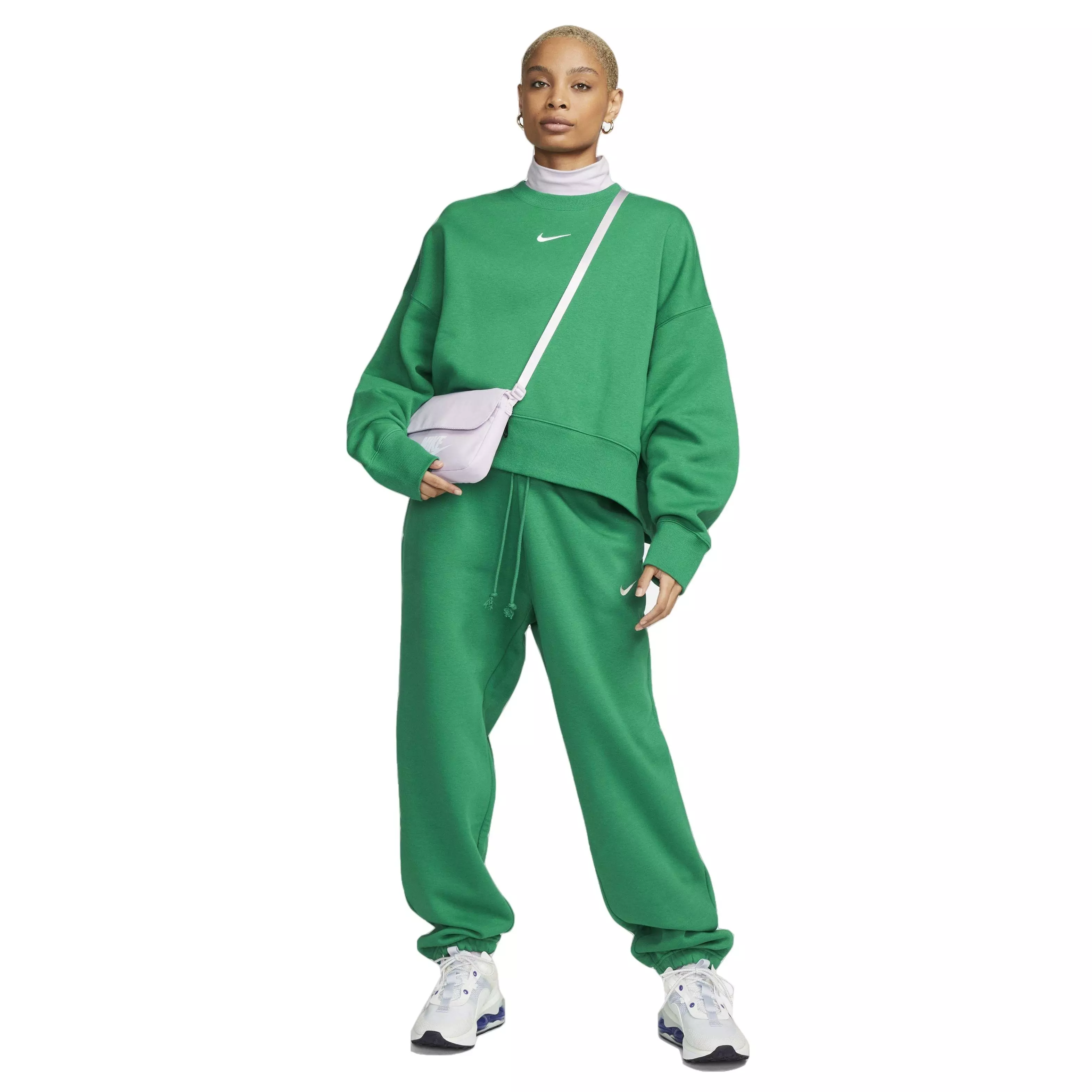 Nike Women's Sportswear Phoenix Fleece High-Waisted Oversized Sweatpants - GREEN