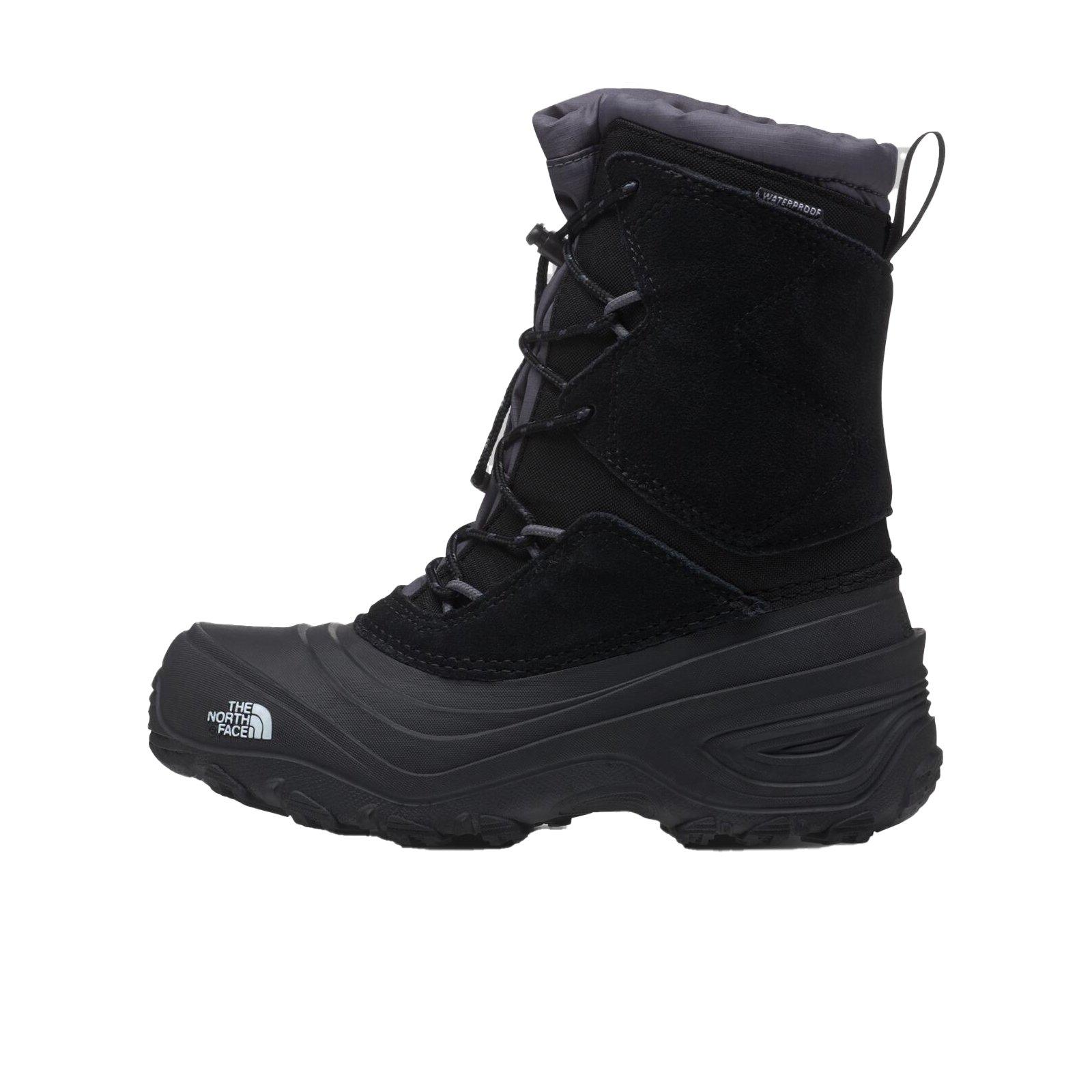 The North Face Alpenglow V "TNF Black/Vanadis Grey" Grade School Boys' Waterproof Boot - BLACK/GREY Thumbnail View 1