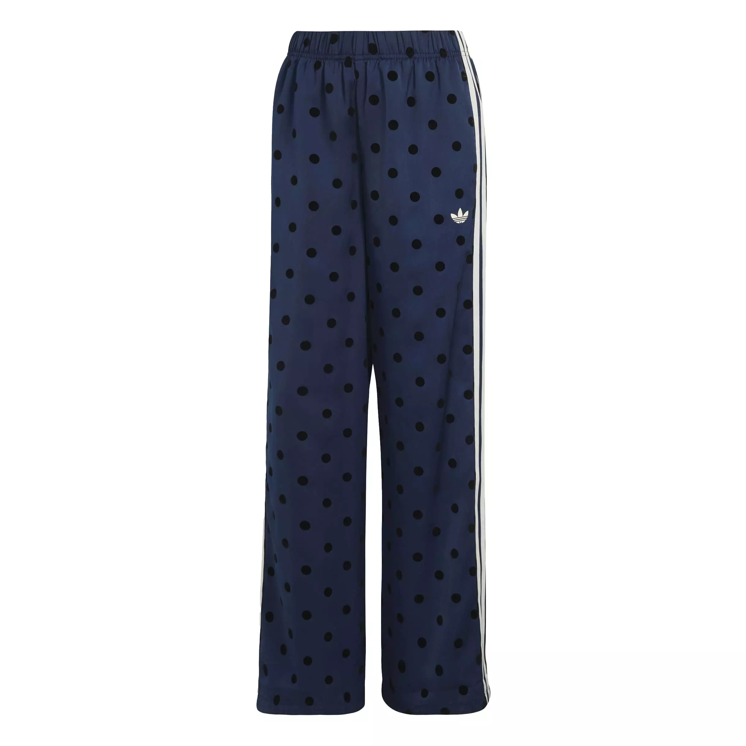 adidas Originals Women's Satin Polka Dots Wide Leg Pant - Indigo - INDIGO