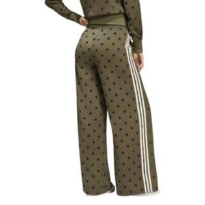 adidas Originals Women's Satin Polka Dots Wide Leg Pant -Olive - OLIVE