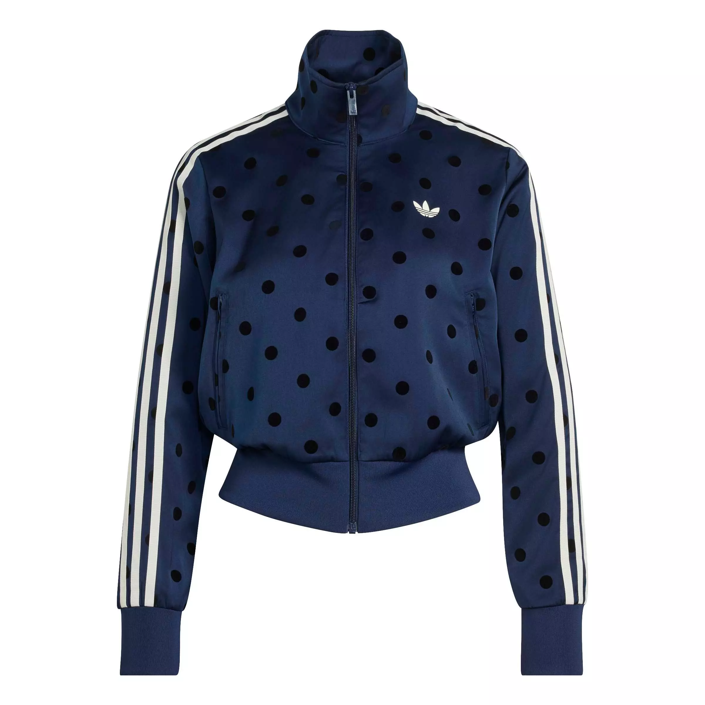 adidas Originals Women's Satin Polka Dots TT Track Top - Indigo - INDIGO