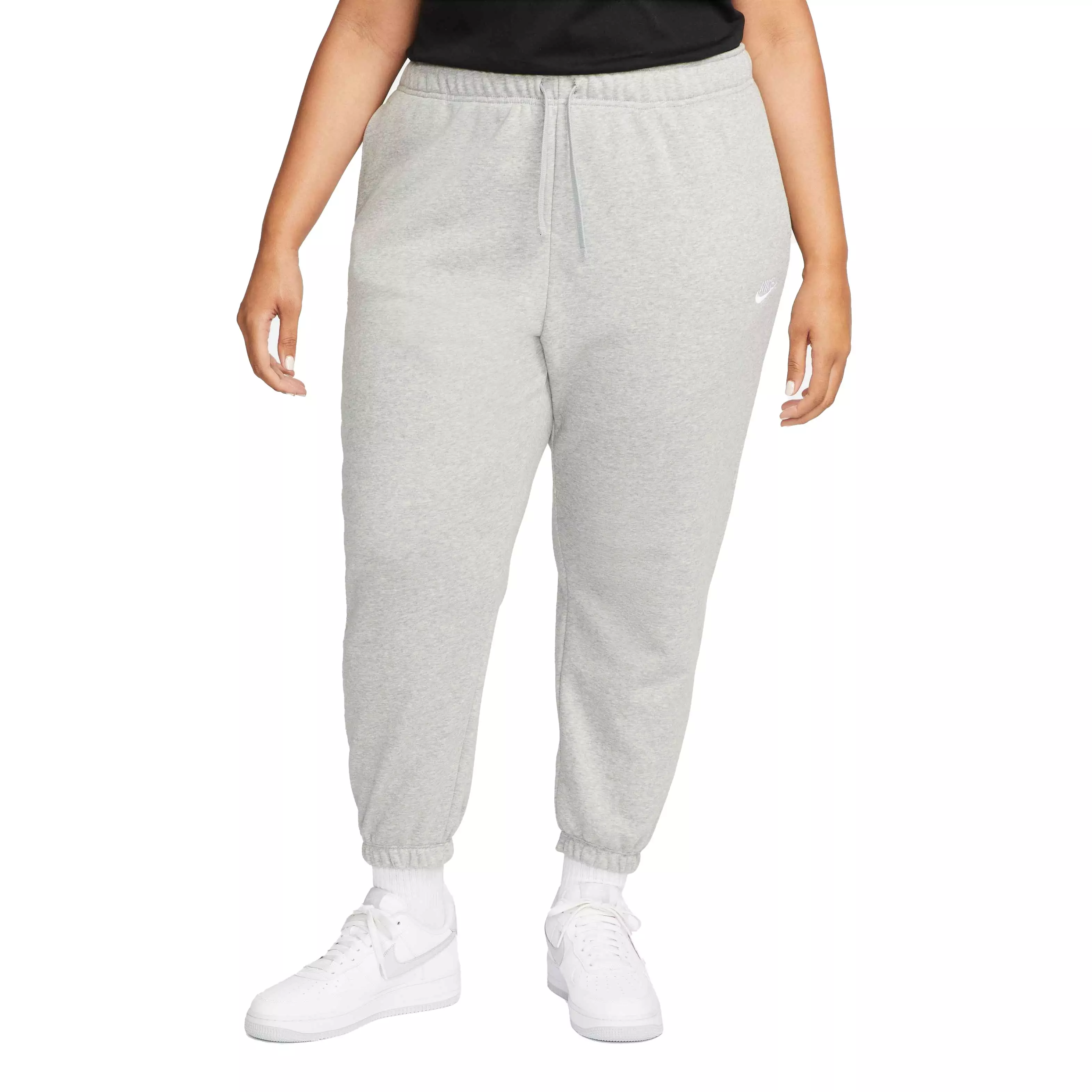 Nike Women's Sportswear Mid-Rise Club Fleece Oversized Sweatpants - GREY