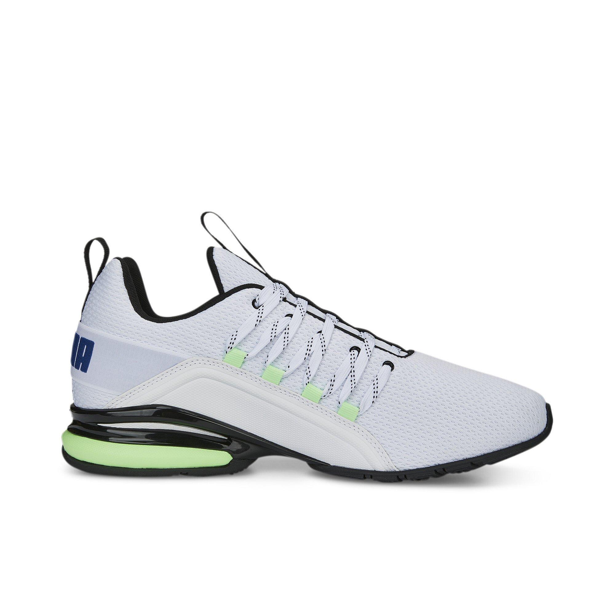 PUMA Axelion Refresh "White/Black/Lime" Men's Running Shoe - WHITE/BLACK/LIME Thumbnail View 1