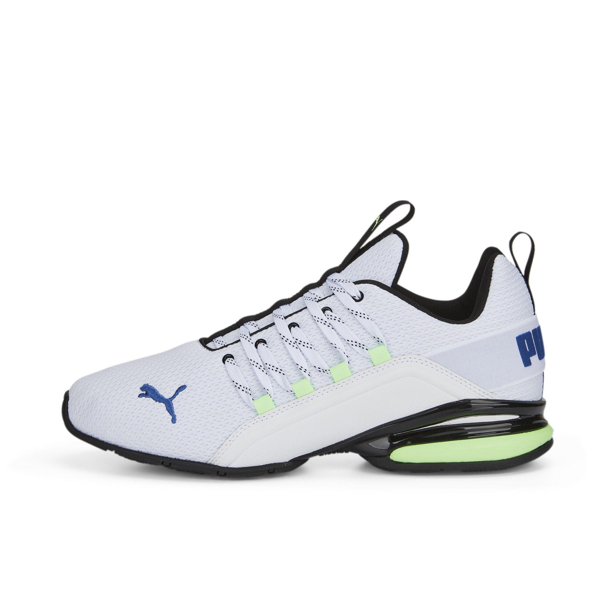 PUMA Axelion Refresh "White/Black/Lime" Men's Running Shoe - WHITE/BLACK/LIME Thumbnail View 2
