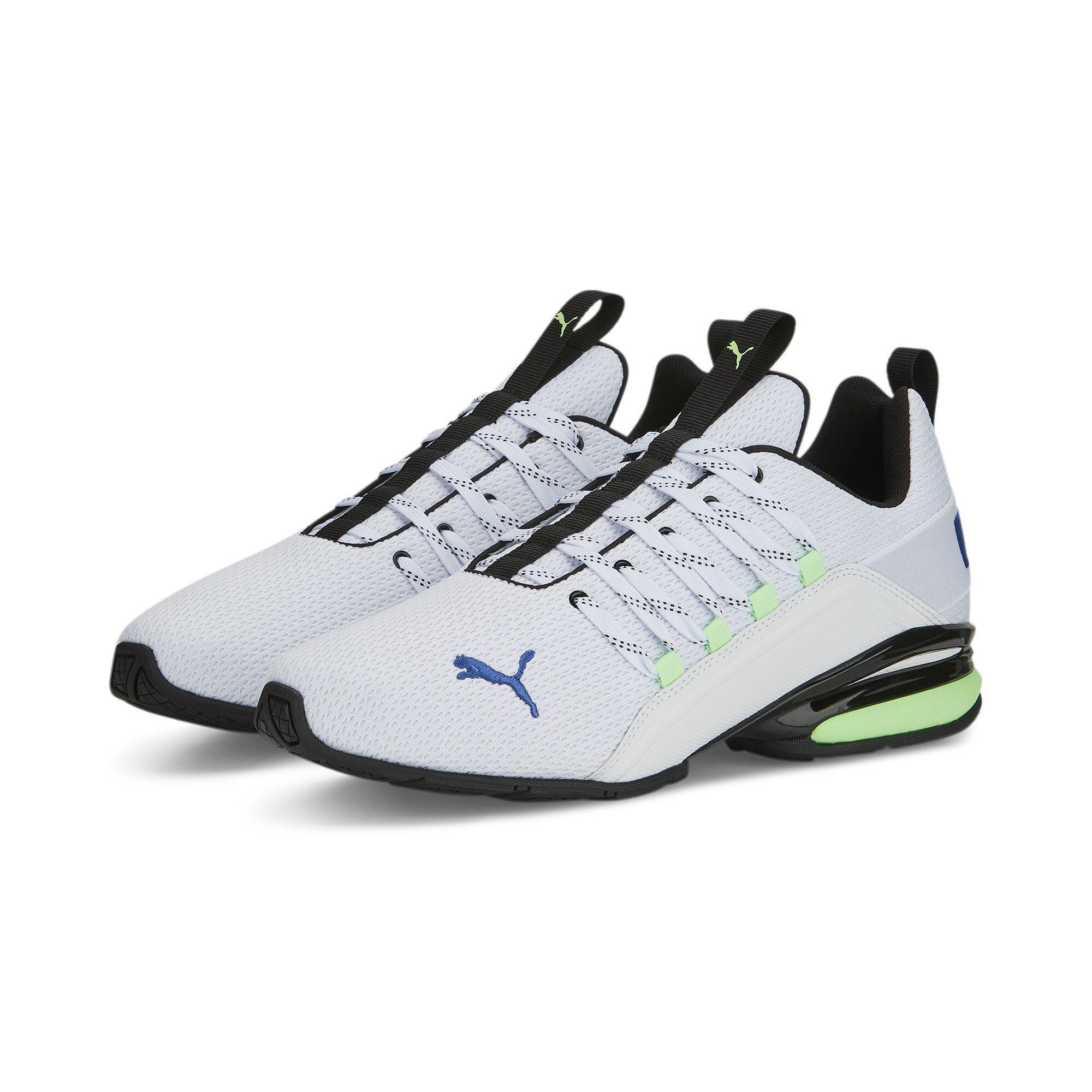 PUMA Axelion Refresh "White/Black/Lime" Men's Running Shoe - WHITE/BLACK/LIME Thumbnail View 3