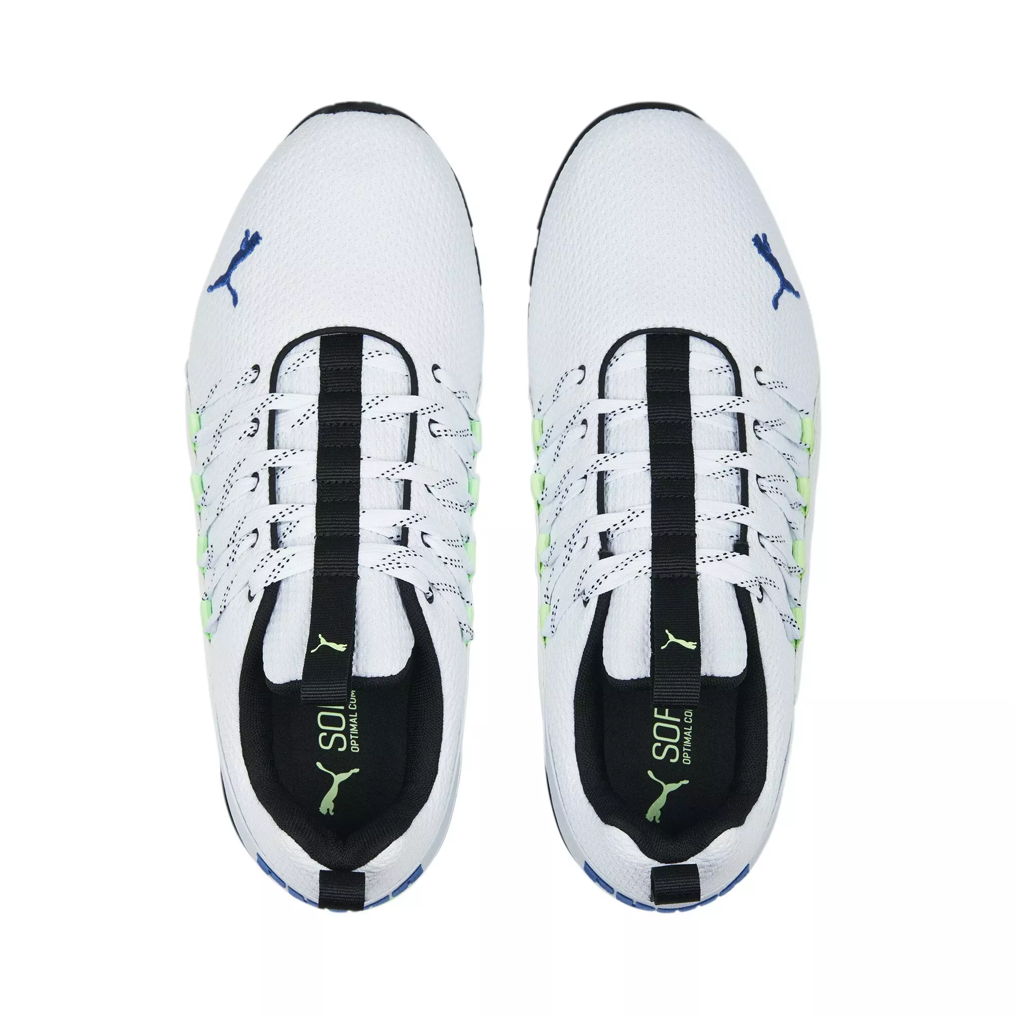 PUMA Axelion Refresh "White/Black/Lime" Men's Running Shoe - WHITE/BLACK/LIME