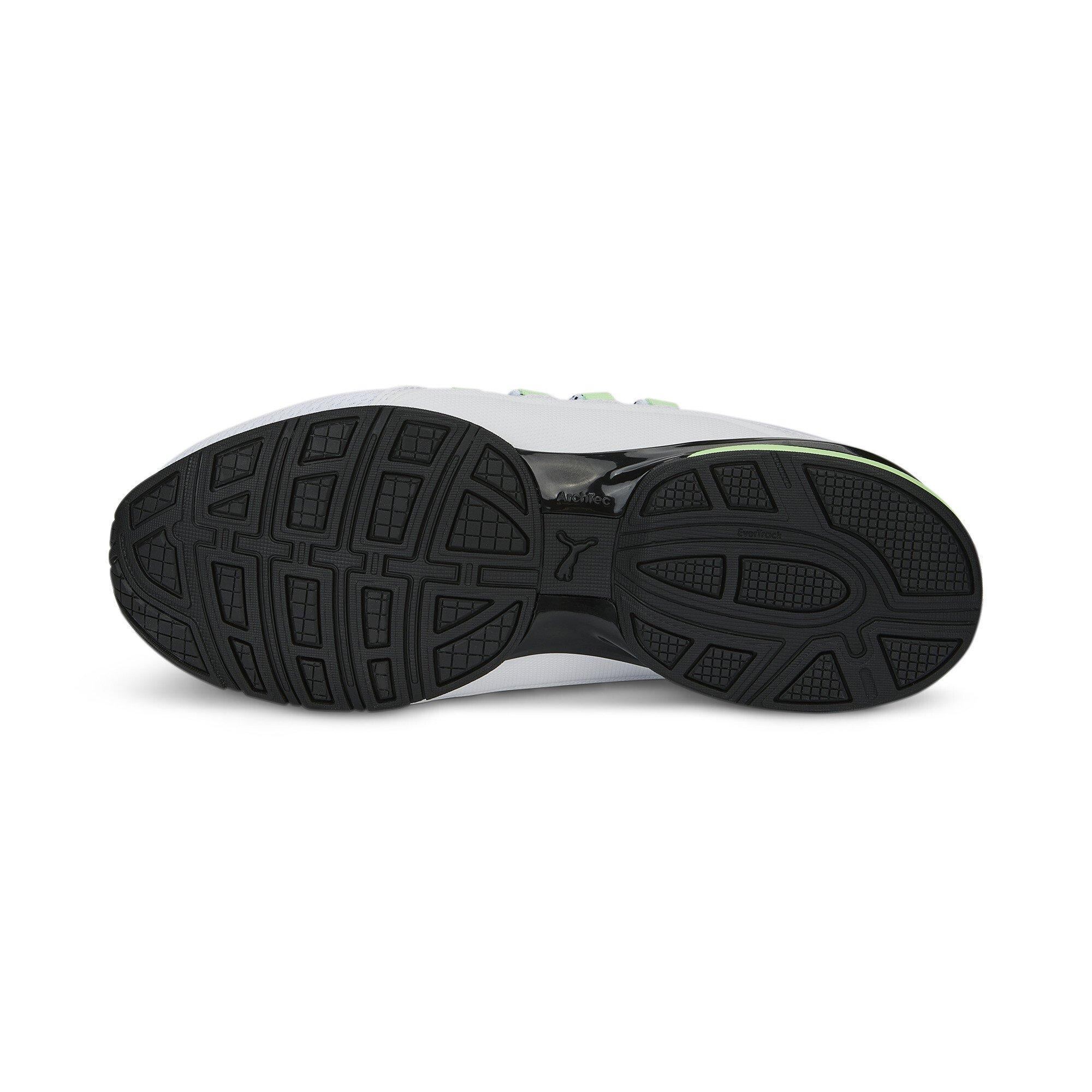 PUMA Axelion Refresh "White/Black/Lime" Men's Running Shoe - WHITE/BLACK/LIME Thumbnail View 6
