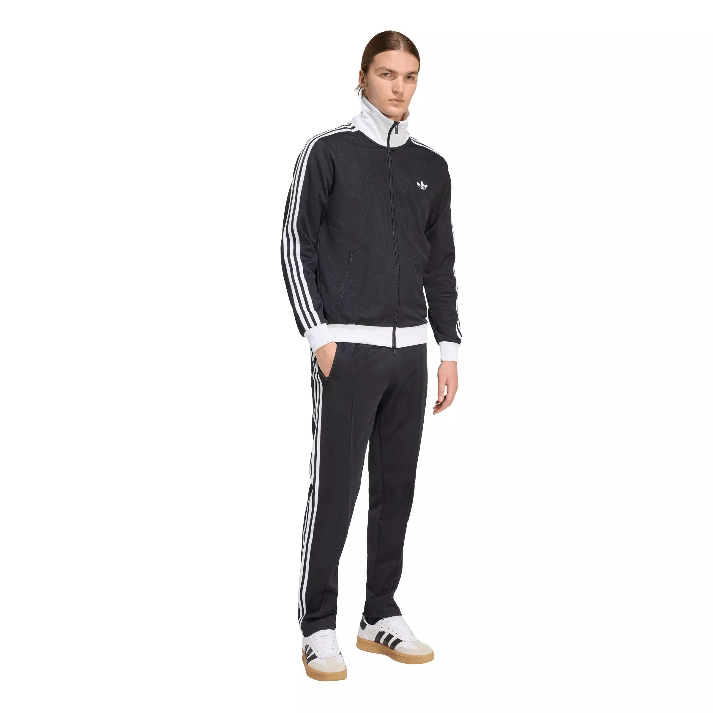 adidas Originals Men's Classic Track Top - Black - BLACK