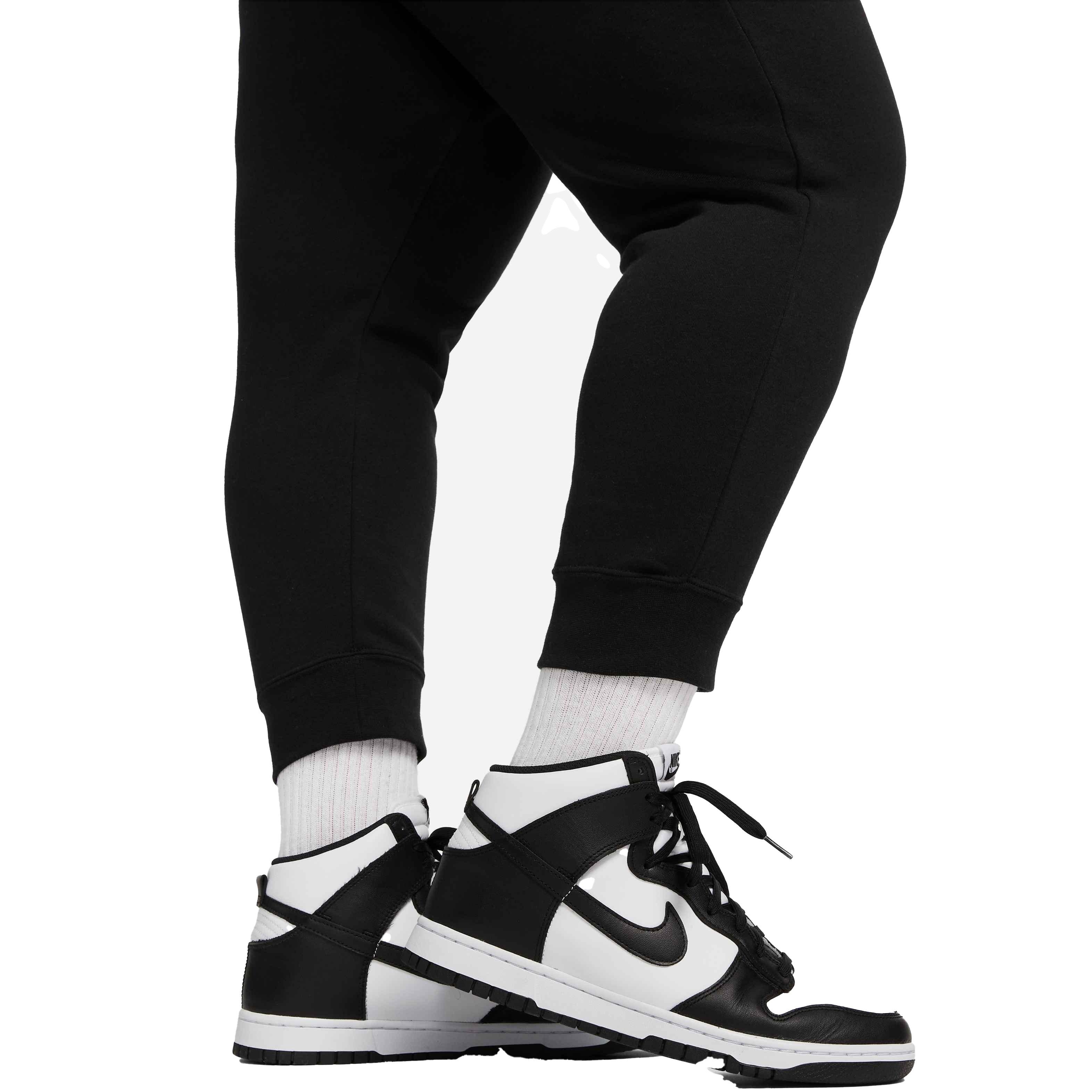Nike Women's Sportswear Mid-Rise Club Fleece Joggers - BLACK Thumbnail View 4
