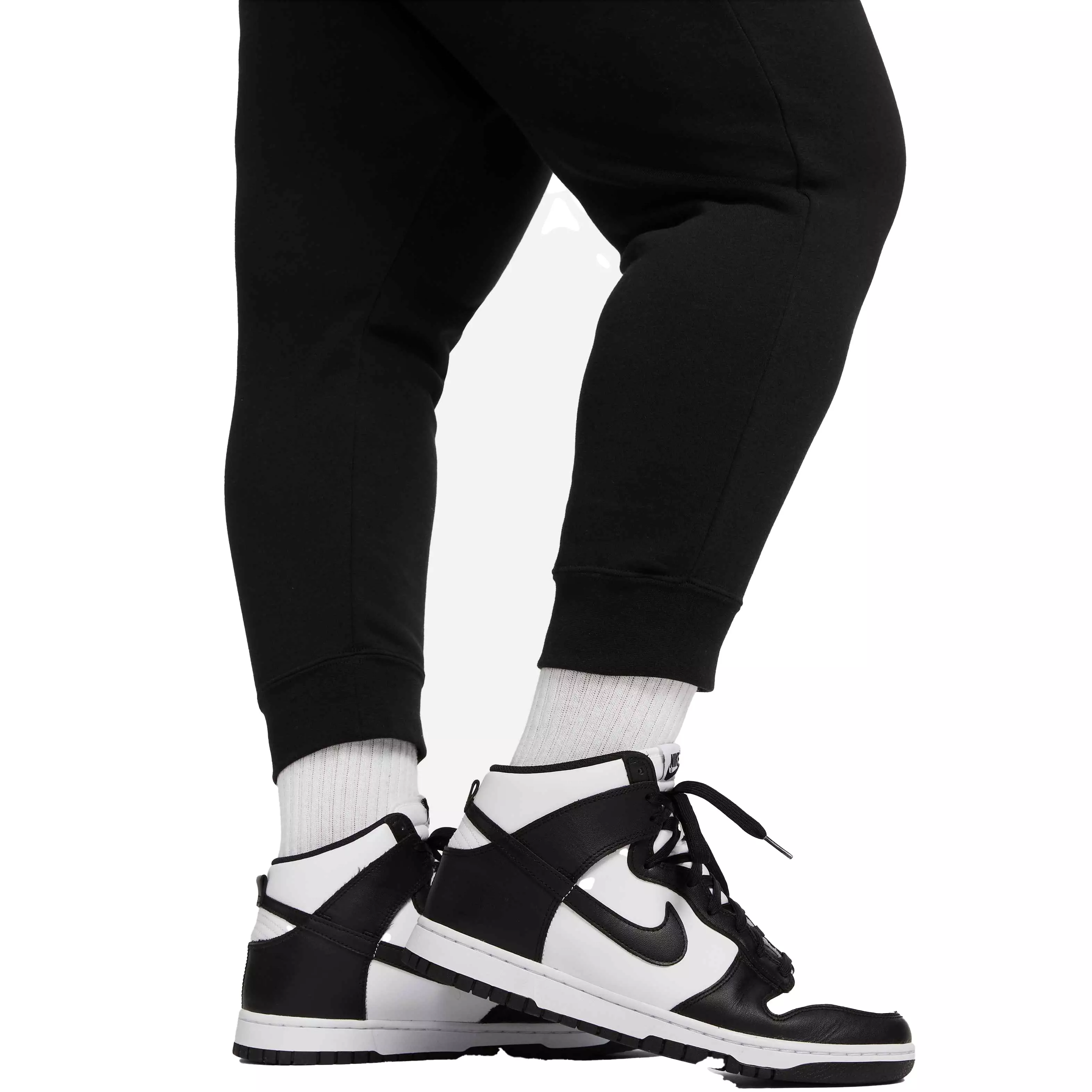 Nike Women's Sportswear Mid-Rise Club Fleece Joggers - BLACK