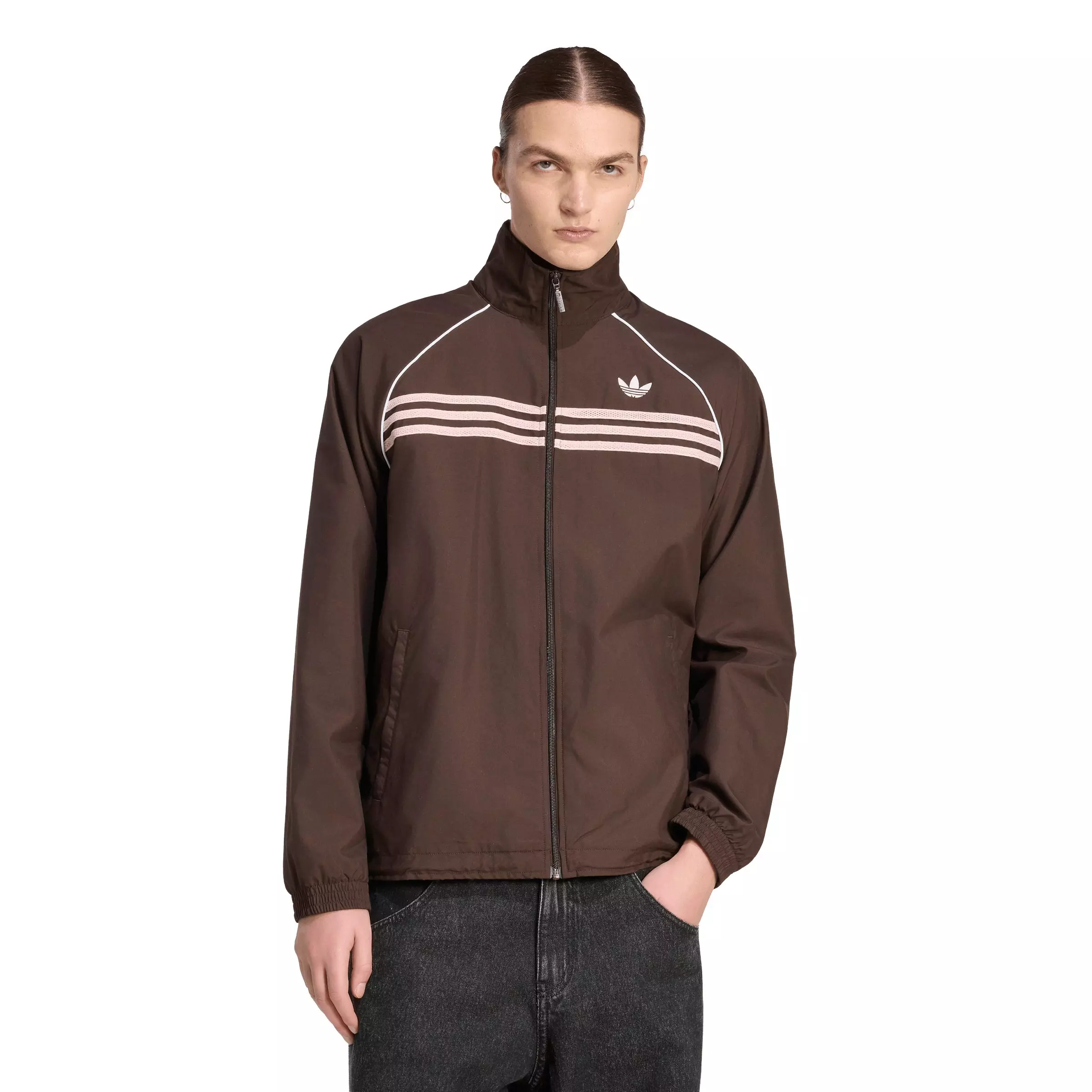 adidas Originals Men's Chest Stripes Track Top - Coffee - COFFEE